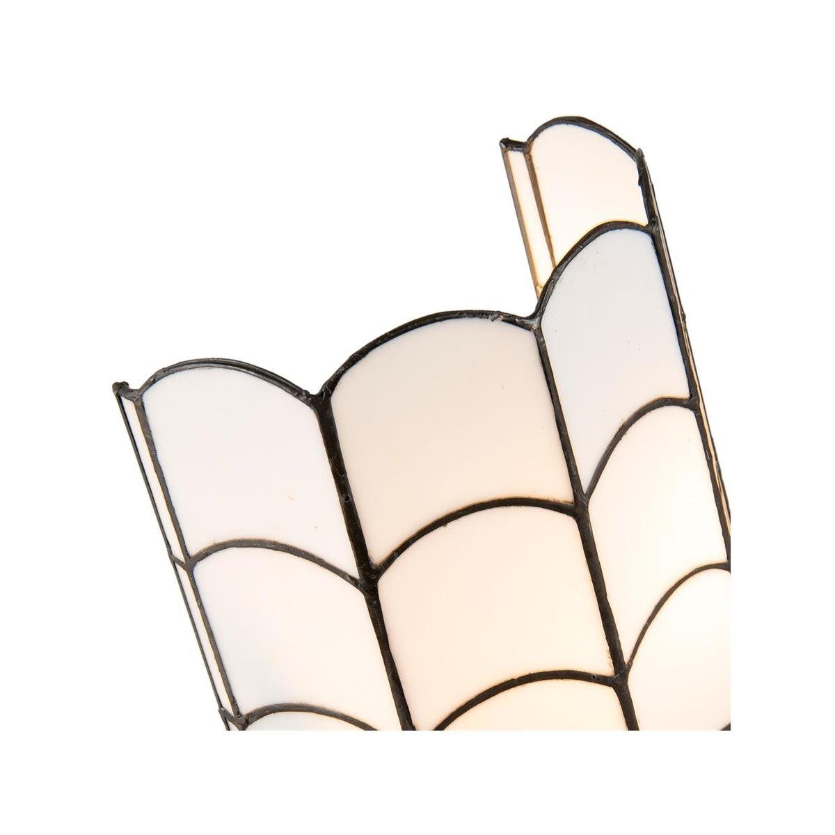 19*11*35 cm Eef Lumilamp Clayre 2*40W Nachttischlampe Clayre Weiß Wandlampe E14/max & & Eef Tiffany