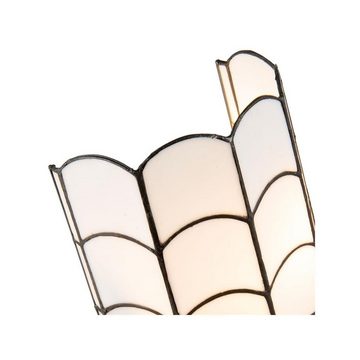 Clayre & Eef Nachttischlampe Clayre & Eef Lumilamp Wandlampe Tiffany Weiß 19*11*35 cm E14/max 2*40W