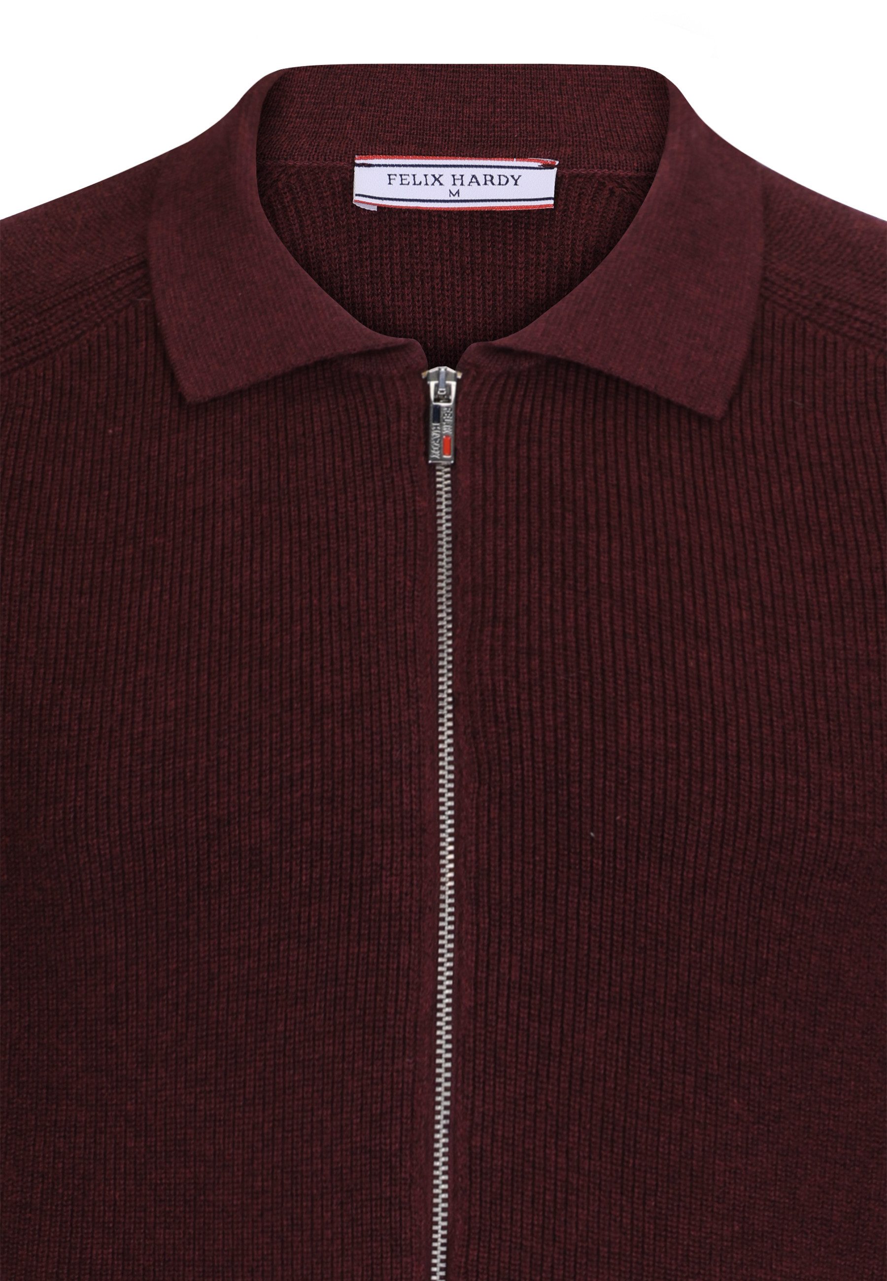 Felix Hardy Strickjacke Strickjacke mit durchgehendem Reißverschluss