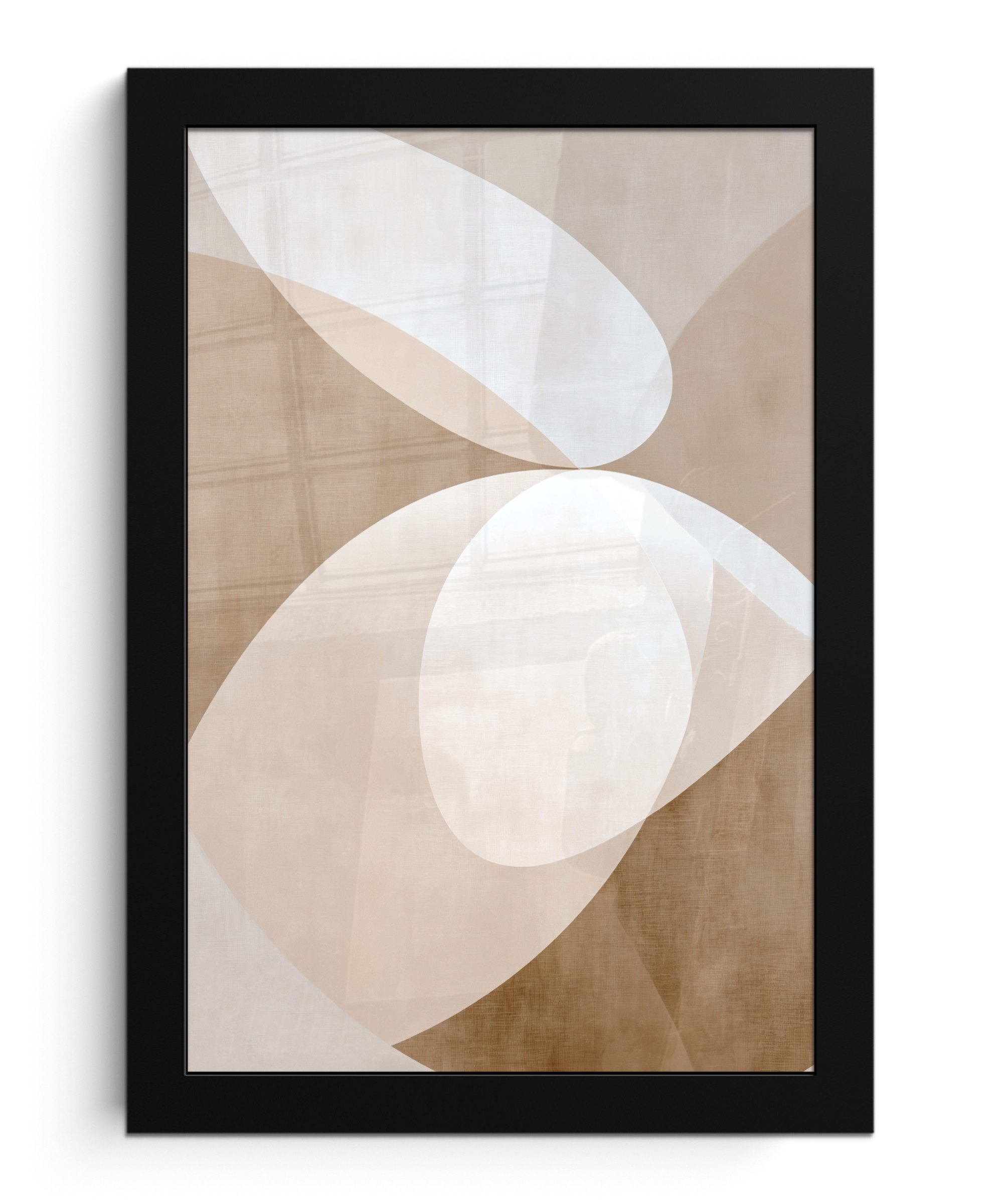 MuchoWow Poster Ovale Formen - Transparent - Weicher Übergang, (1 St), Bilderrahmen, Zimmer Deko, Bild für Wohnzimmer, 20x30 cm