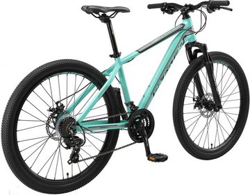 Bikestar Mountainbike, 21 Gang Shimano RD-TY300 Schaltwerk, Kettenschaltung, für Damen und Herren, Kettenschaltung