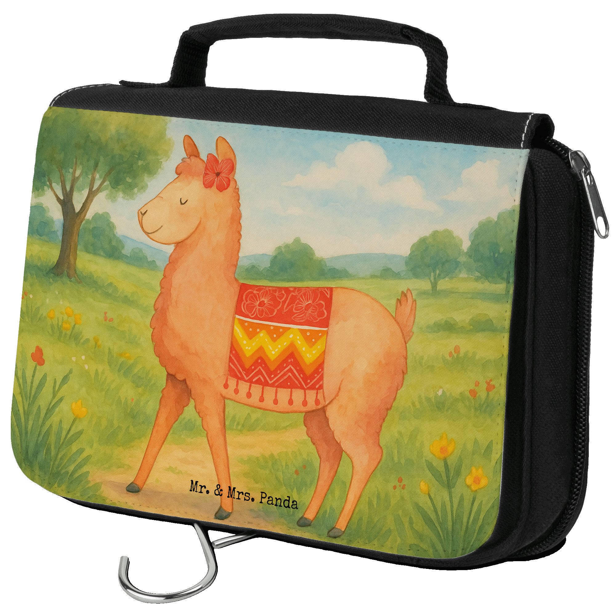 Kulturbeutel Alpaka Stolz Design, Kulturbeutel, Weiß, Kulturtasche, badtasche, Was