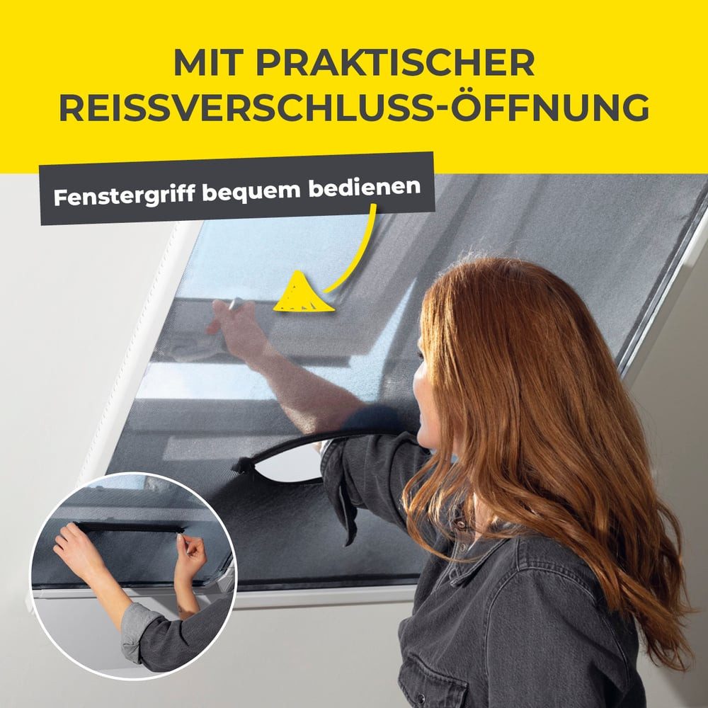 EASYmaxx Insektenschutz-Fensterrahmen Moskitonetz Magic Fit 100x160cm weiß Dachfenster, (1-St), Schutz vor Mücken Wespen Spinnen kein Bohren Kleben wettergeschü – Bild 5 von 5