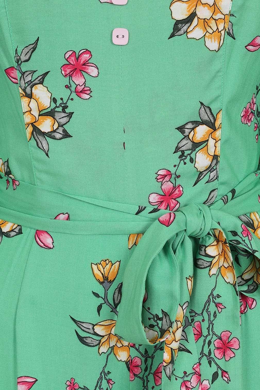 Hell Bunny Jumpsuit Adelina Vintage Retro Blumen Print