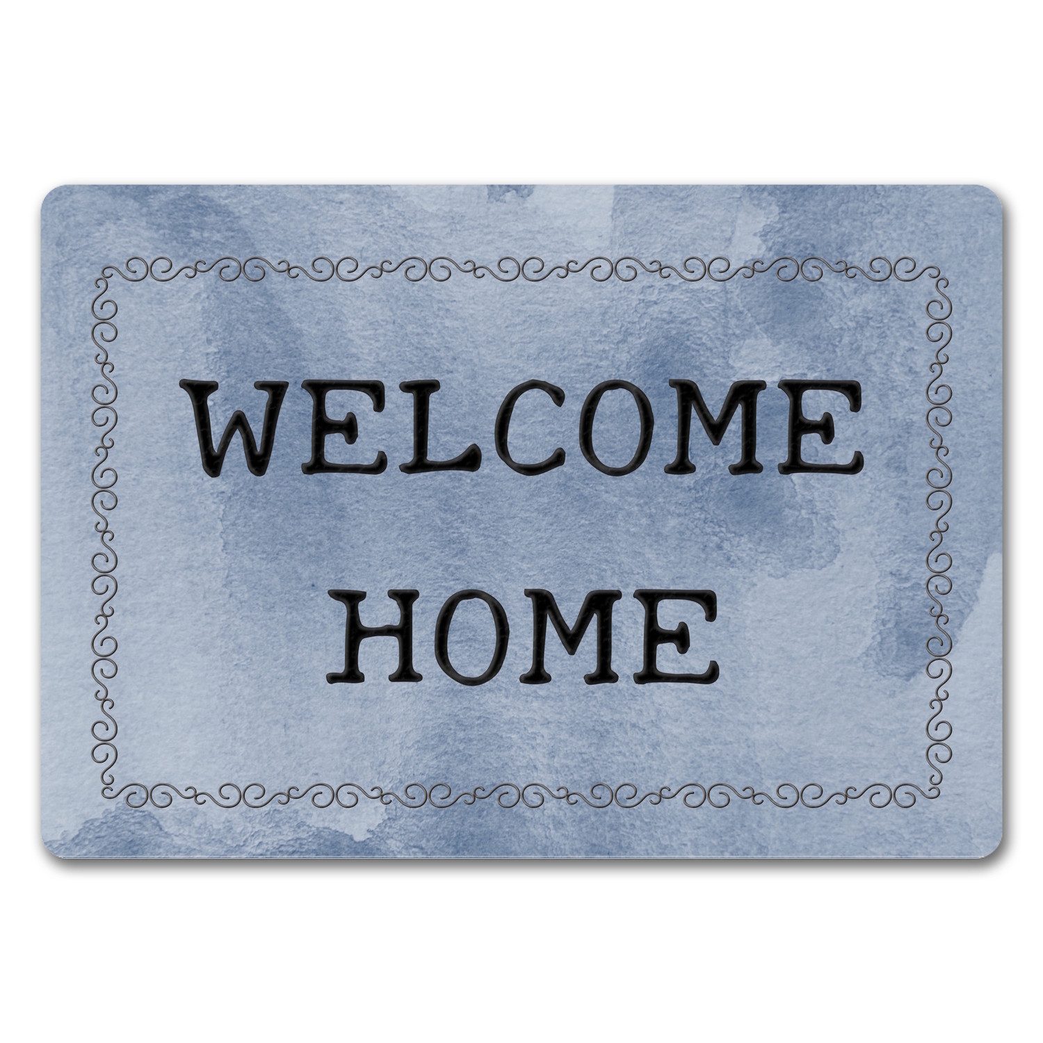 Fußmatte WELCOME HOME Fußmatte in 35x50 cm ohne Rand mit verschnörkeltem