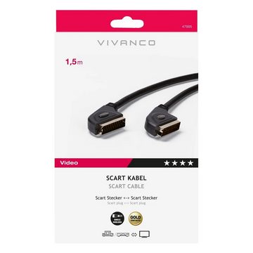 Vivanco Audio- & Video-Kabel, Antennenkabel, (150 cm), vergoldet