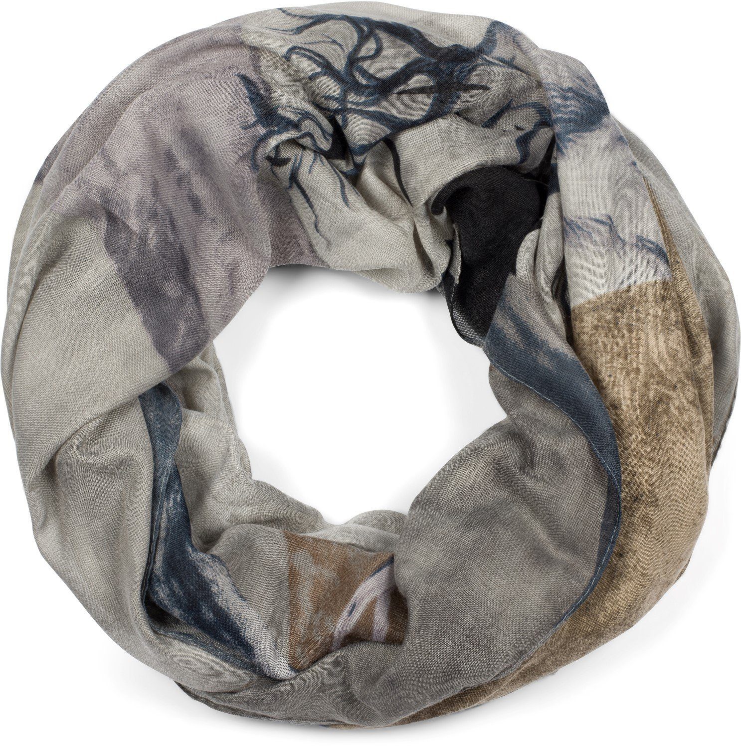 Loop Loop Schal mit Hirsch Print