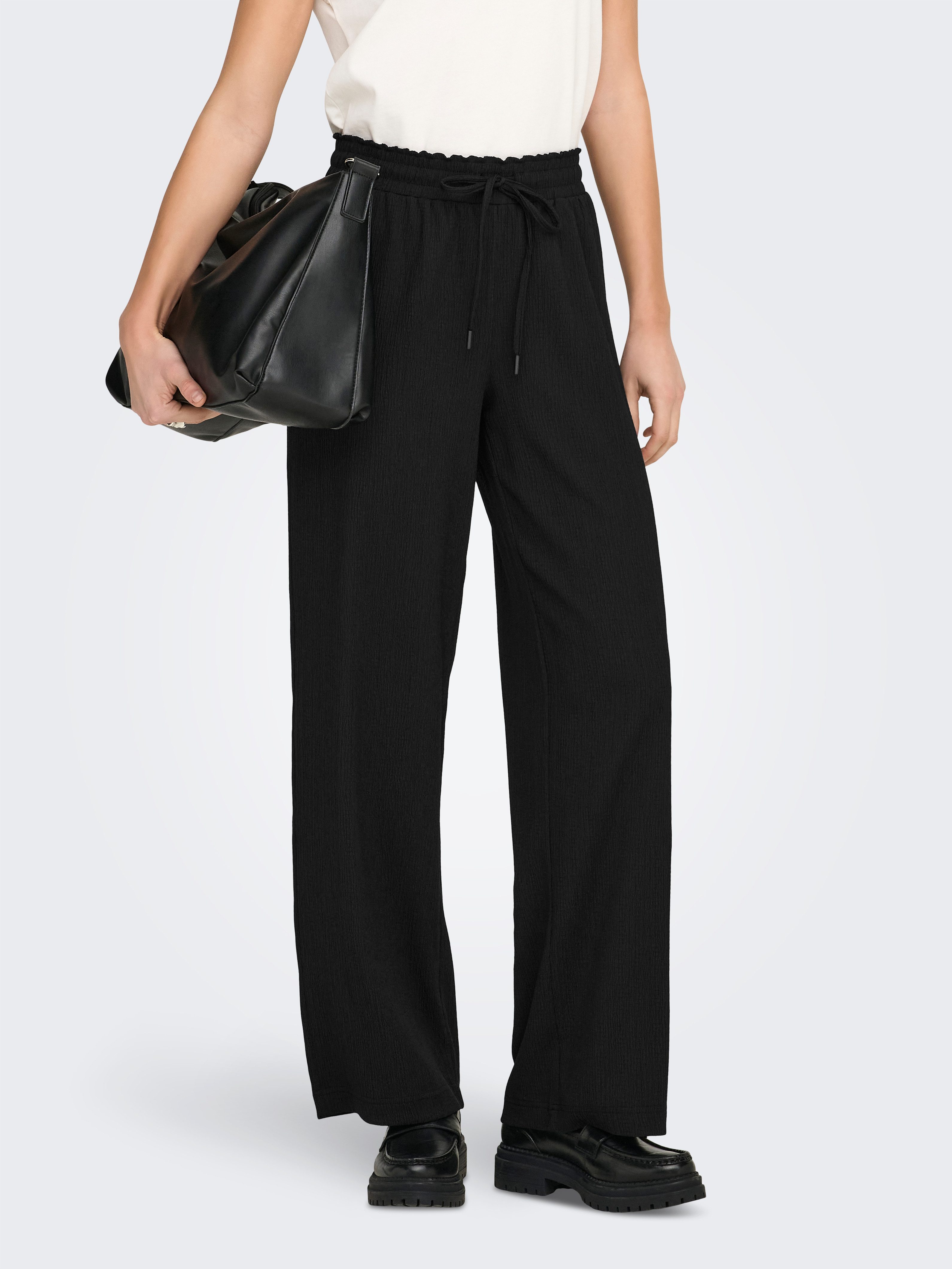 ONLY Schlupfhose ONLALTA MW STRING WIDE PANT PNT ZLO Materialmix, weite Bei günstig online kaufen