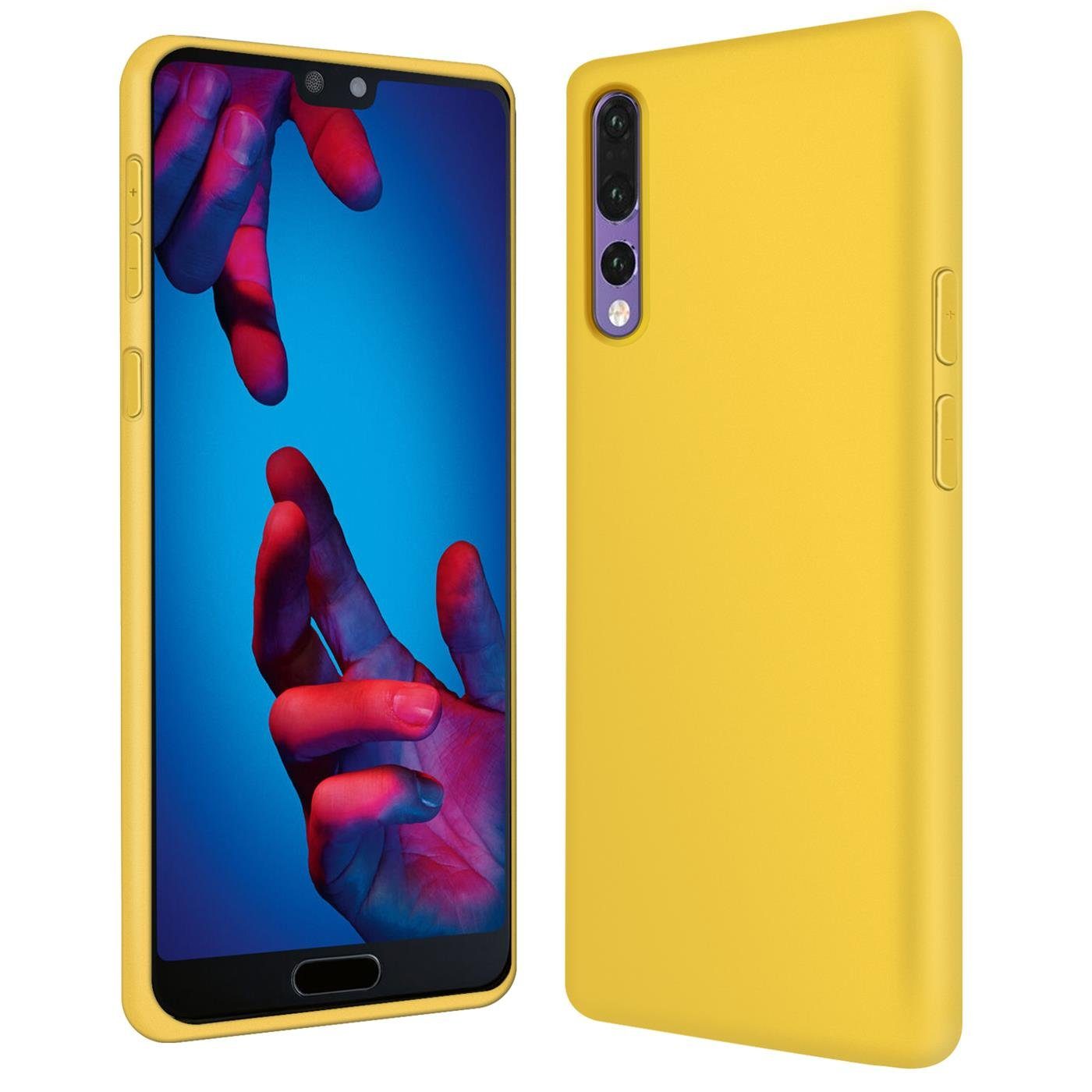 CoolGadget Handyhülle Silikon Case für das Huawei P20 Pro Slim TPU Cover 6,1 Zoll, Weiche Schutz Hülle mit Innen Fleece aus Stoff Handy Tasche