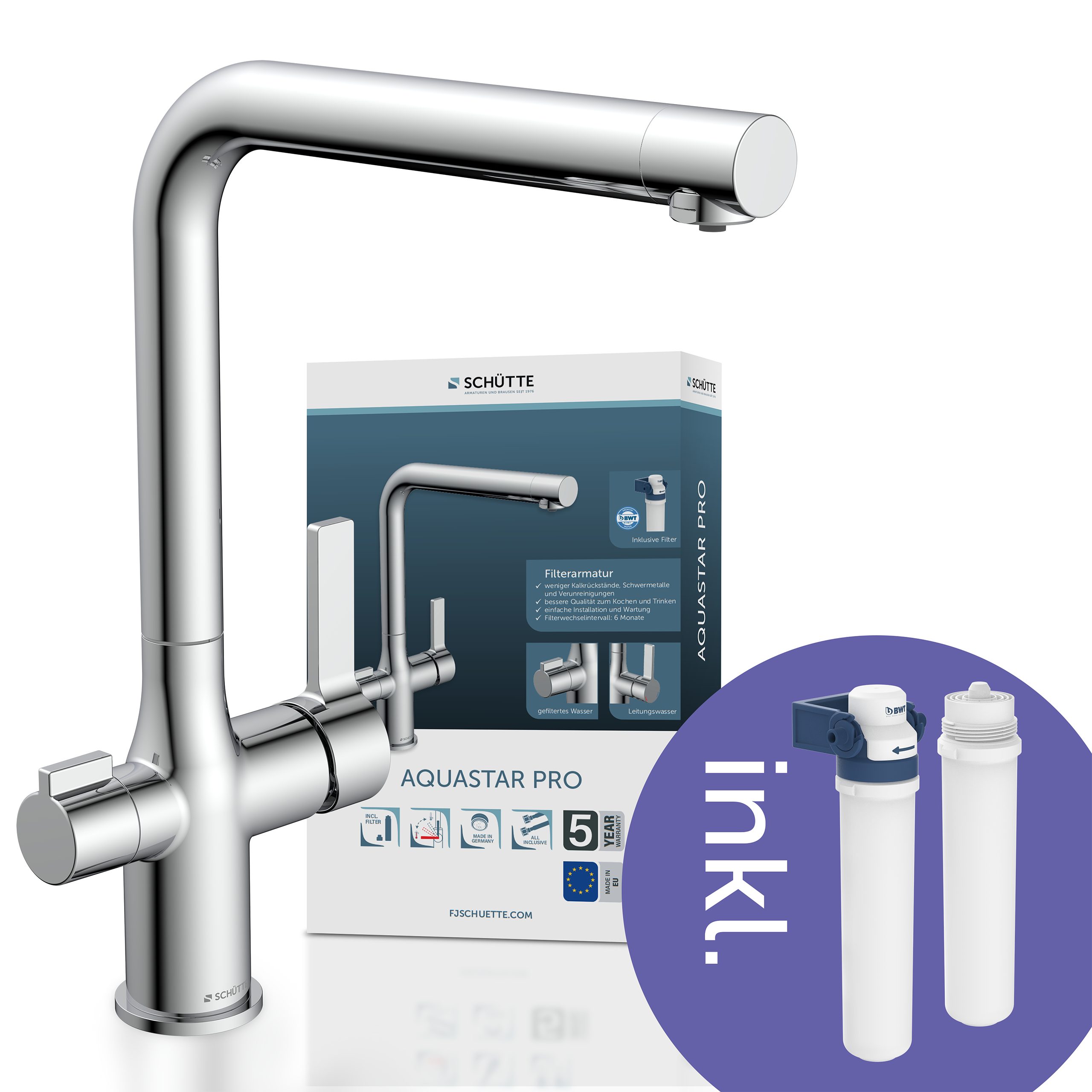 Schütte Spültischarmatur AQUASTAR PRO mit Filtersystem günstig online kaufen