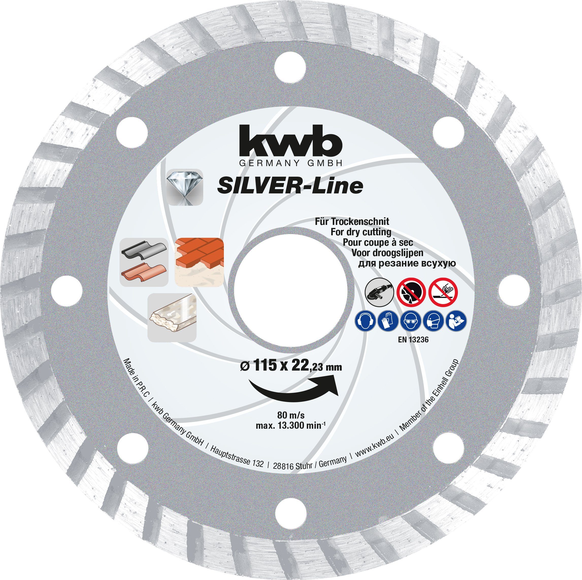 kwb Trennscheiben, Ø 125.00 mm, (3-tlg), Hochwertige Materialqualität