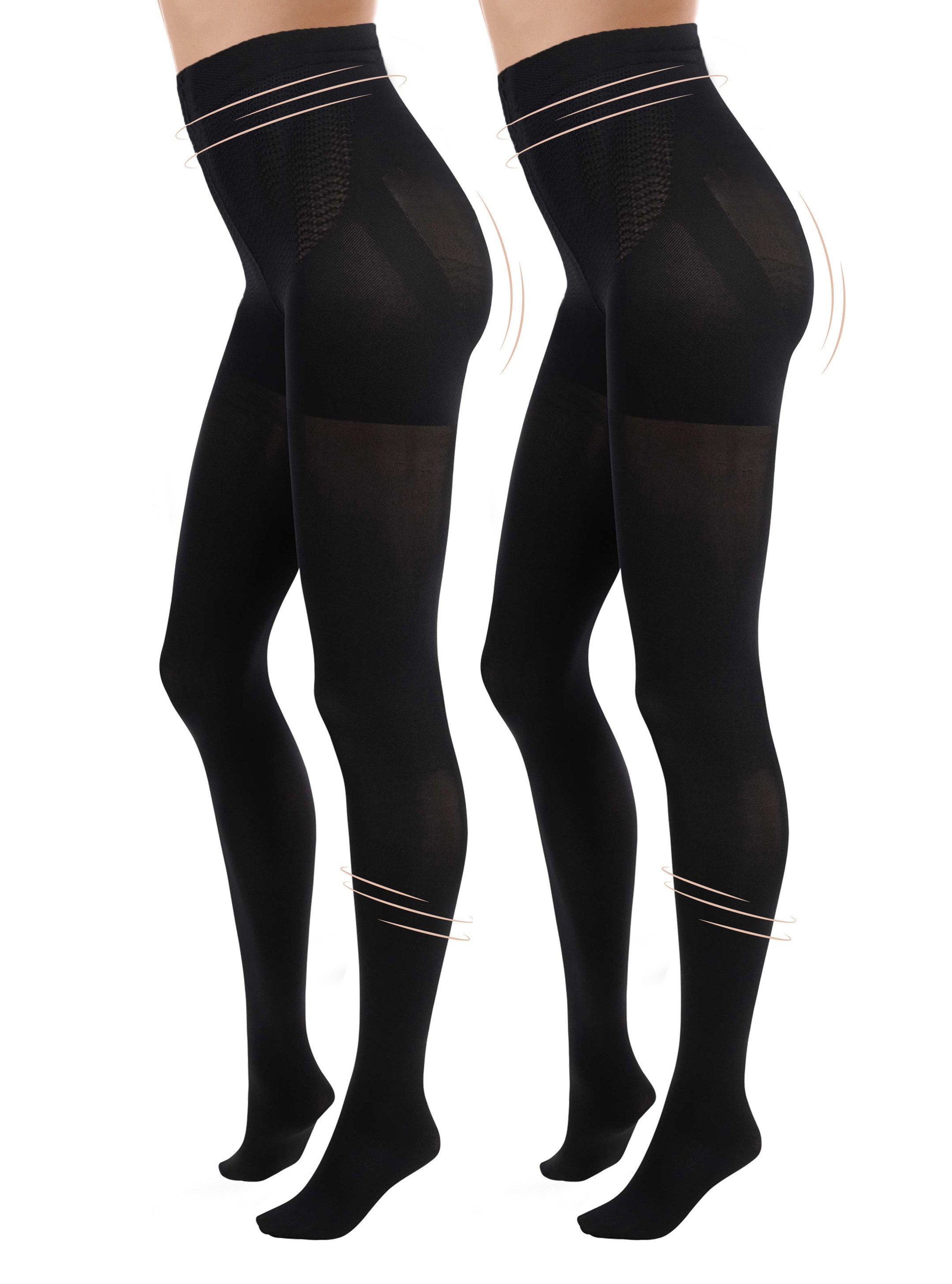 tonest Strumpfhose Shaping-Strumpfhose 80DEN - blickdicht - Shapewear (Doppelpack 2 St) figurformend