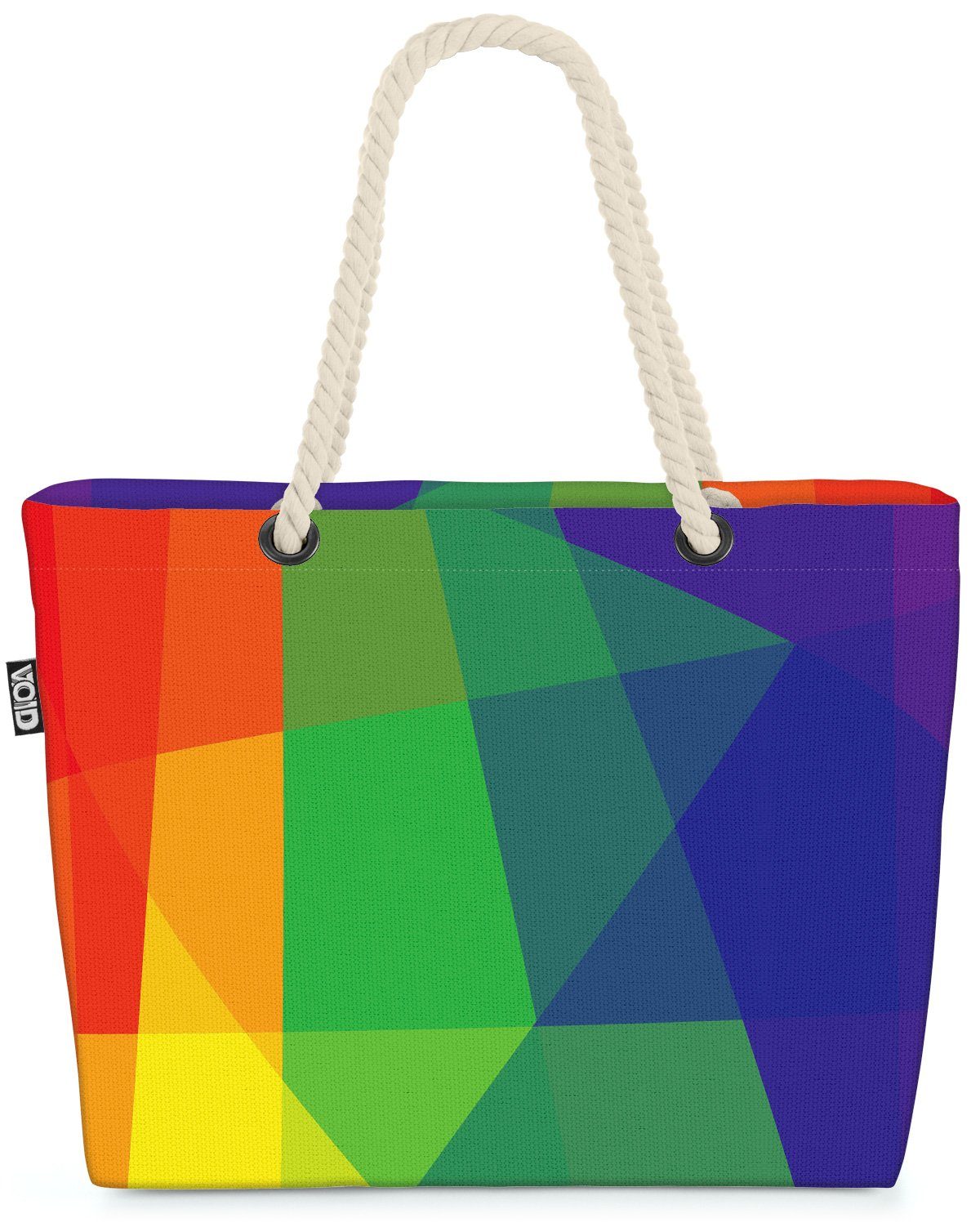 VOID Strandtasche (1-tlg), Regenbogenfarben Muster Grafik Design Farben Gay pride flag parade cl