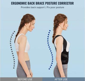 Fivejoy Rückenbandage Rückenschmerzen, Verstellbarer Haltungskorrektur