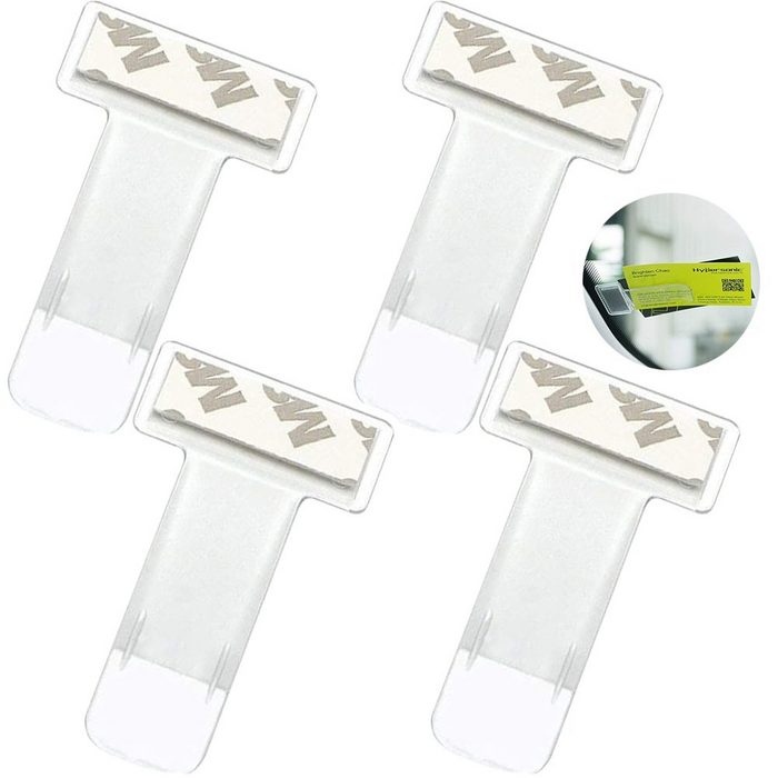 Mmgoqqt Schlüsselanhänger mit Gravur Parkscheinhalter 4 Stück transparenter Auto-Windschutzscheiben-Halte