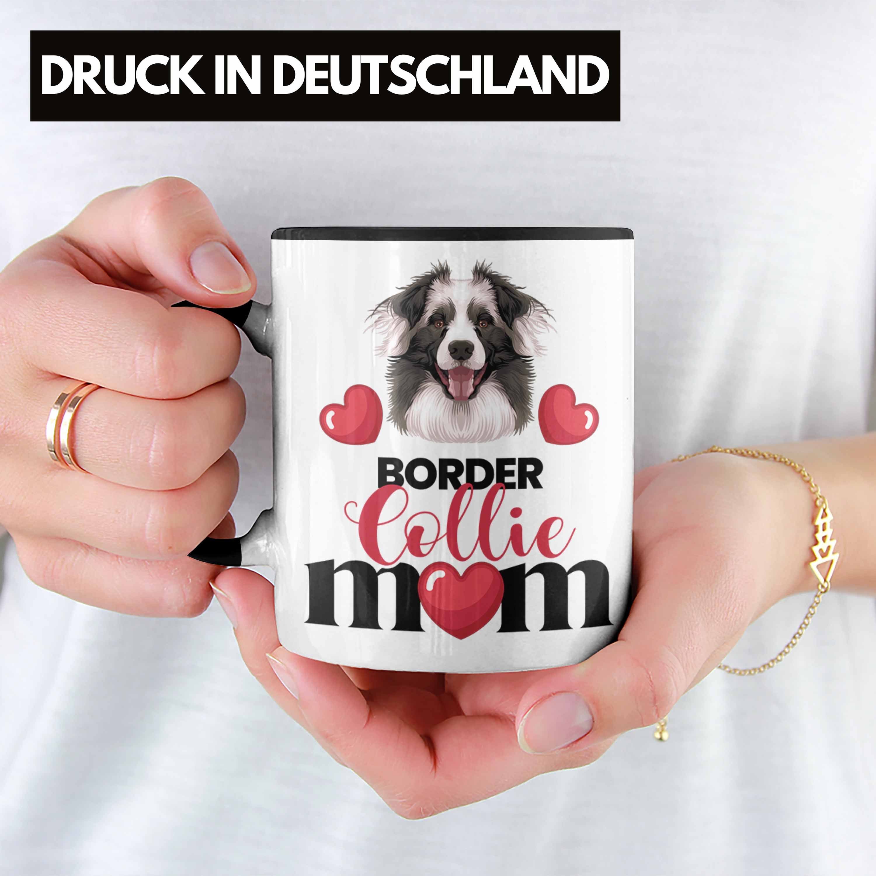 Geschenk Tasse Lustiger Mama Besitzer Gesche Trendation Tasse Mom Collies Spruch Border Schwarz