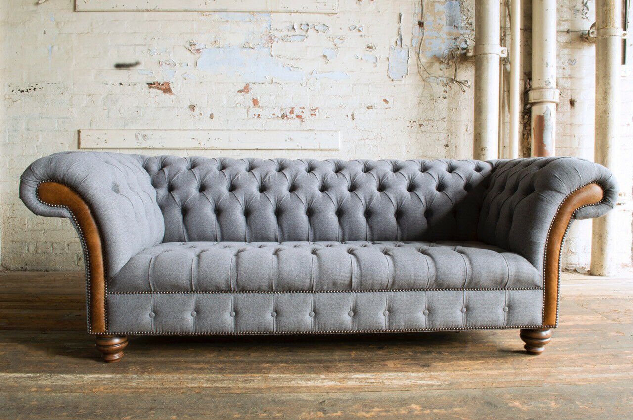 cm Sofa Chesterfield-Sofa, Sitzer JVmoebel Design Couch Chesterfield 225 3 Sofa