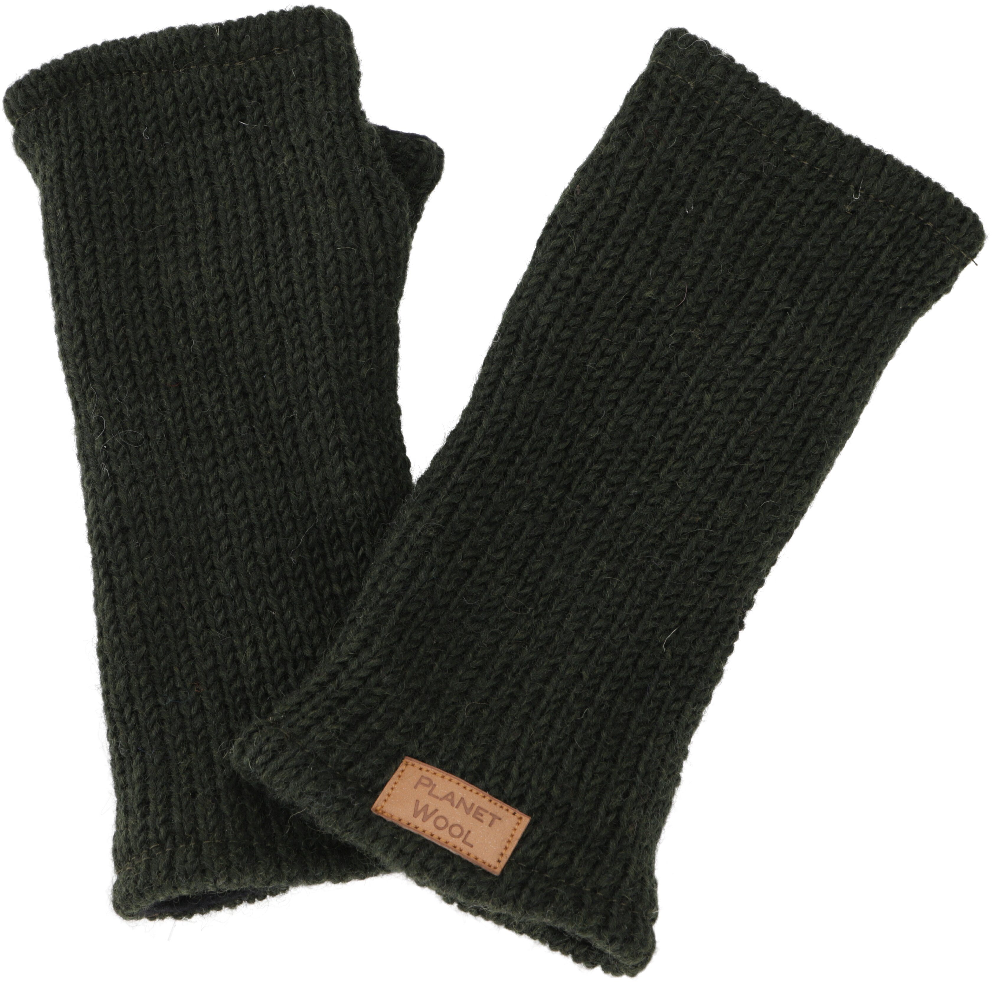 Guru-Shop Strickhandschuhe Handgestrickte Pulswärmer, Handstulpen,.. günstig online kaufen