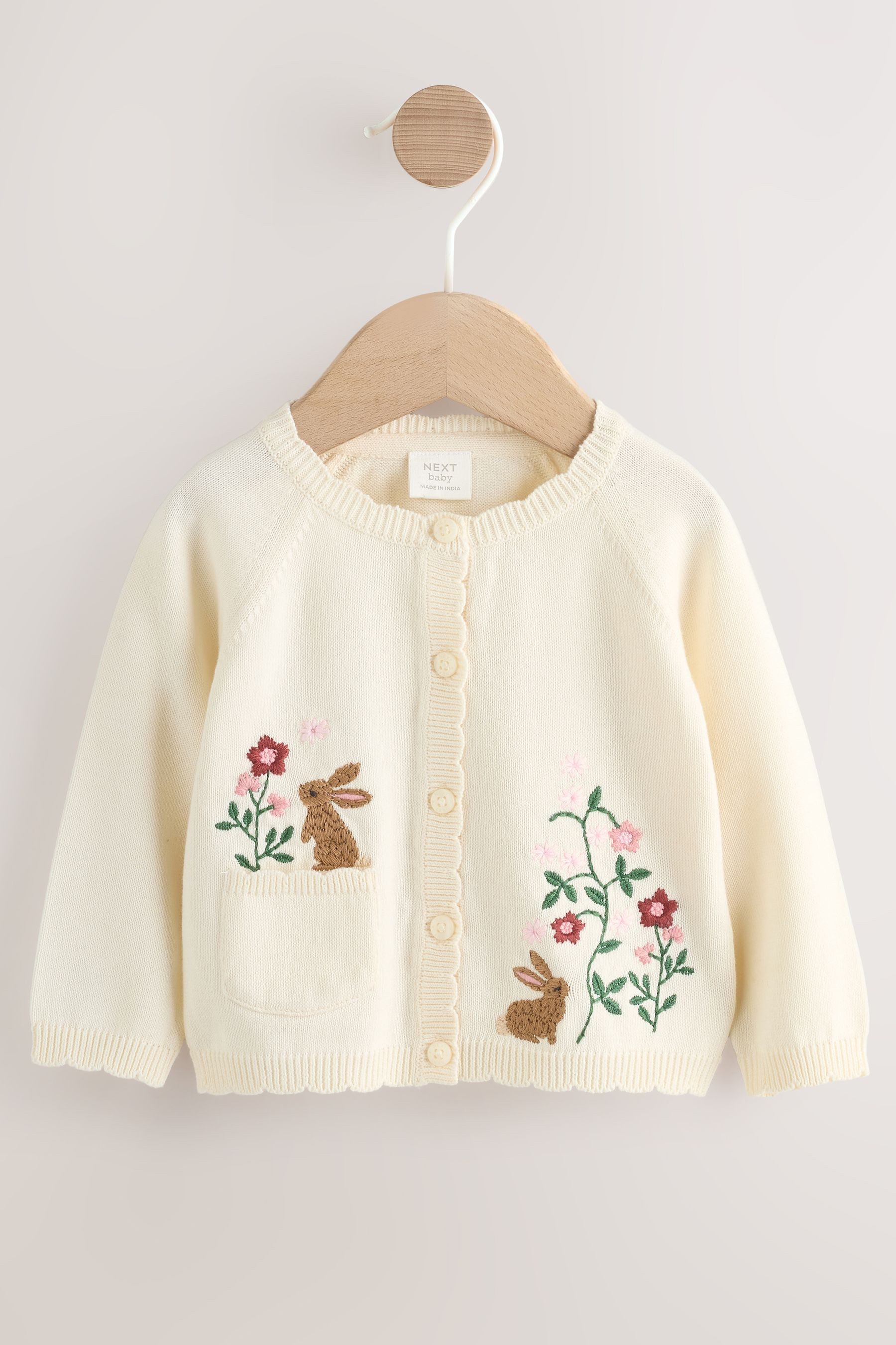 Next Strickjacke Baby Strickjacke mit Häschenmotiv (1-tlg)