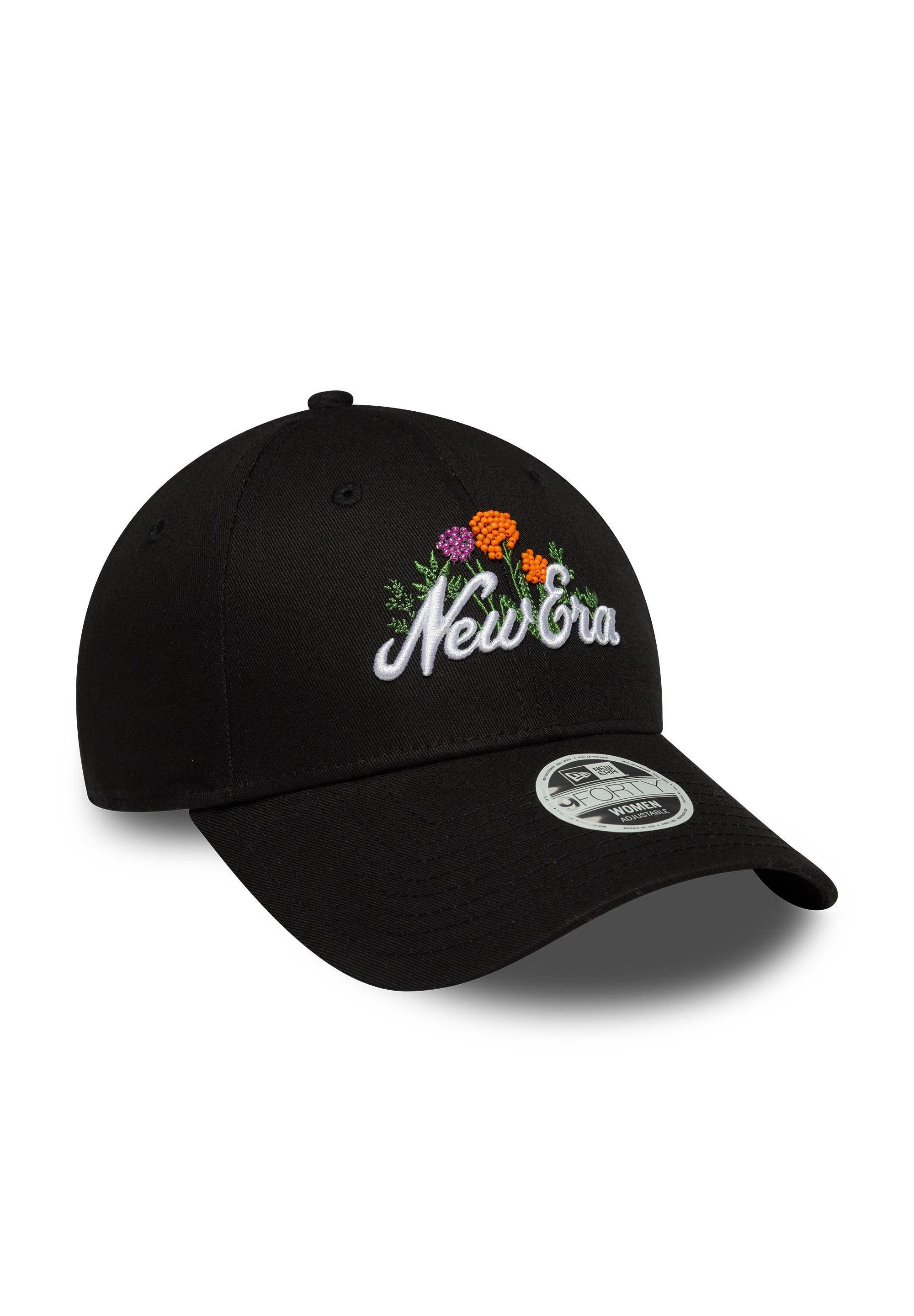 New Era Baseball Cap New Era Script Blumen 9Forty Women Cap New Era Schwarz (1-St)