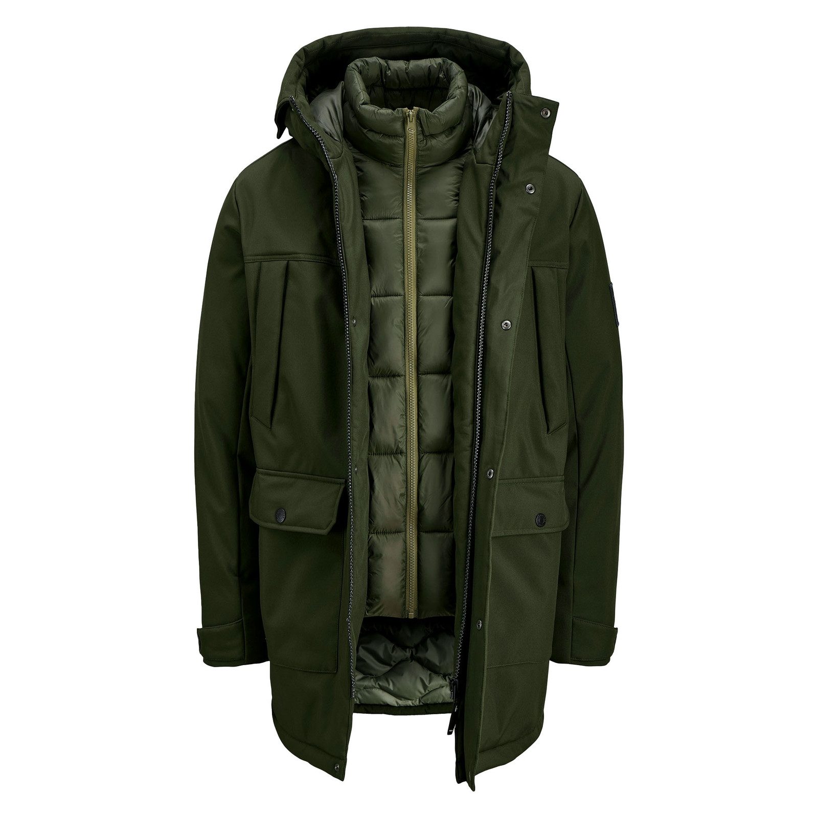 Jack & Jones Parka Finn Softshell Parka mit verstellbarer Kapuze günstig online kaufen