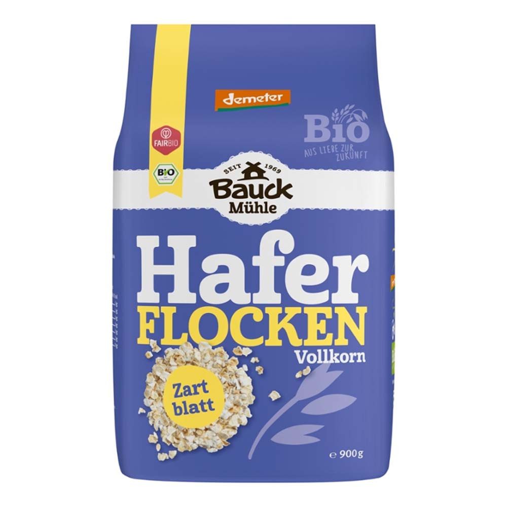Bauck Mühle Mehl Haferflocken - Zartblatt demeter 900g