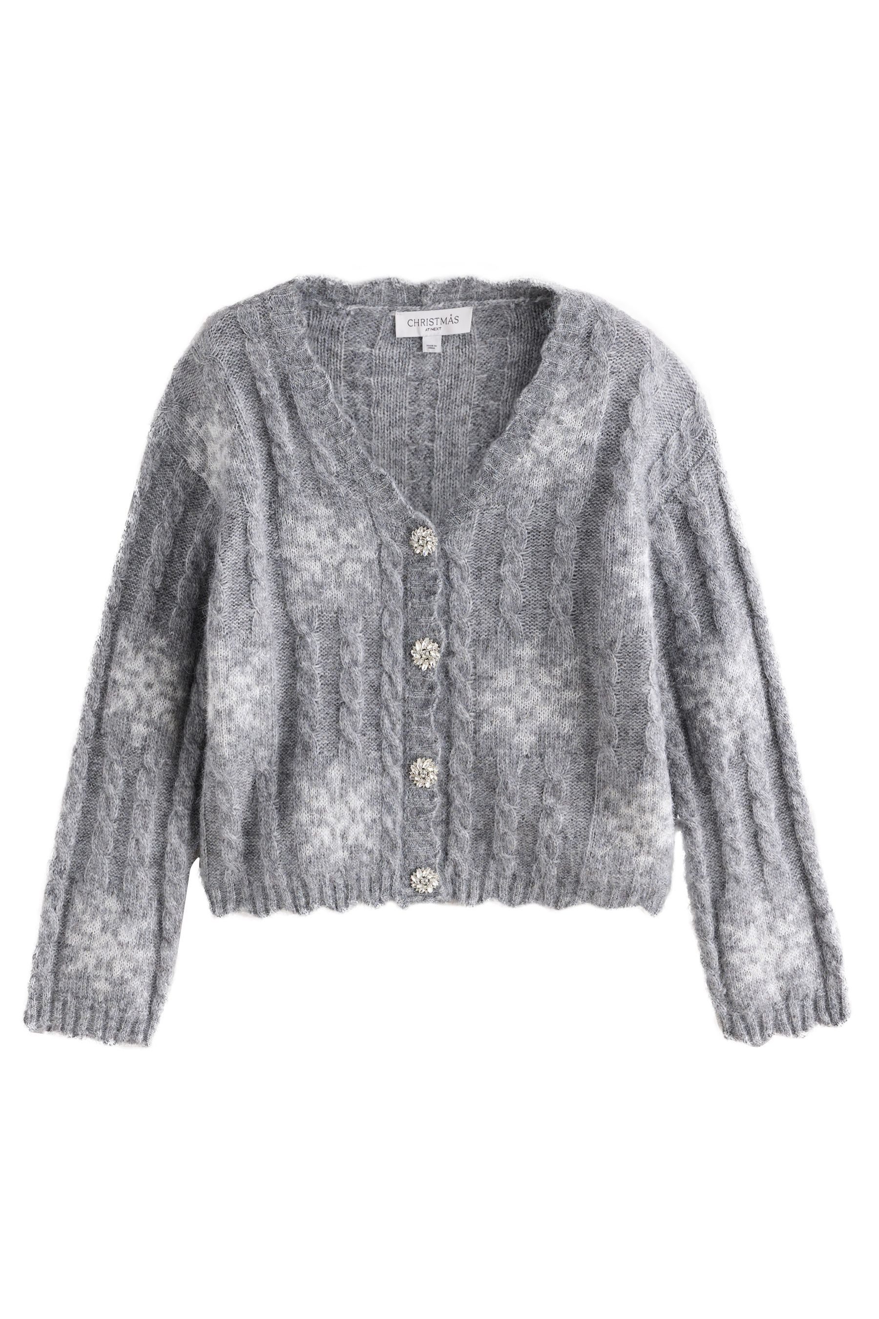 Next Strickjacke Langärmelige Strickjacke mit Knöpfen (1-tlg)