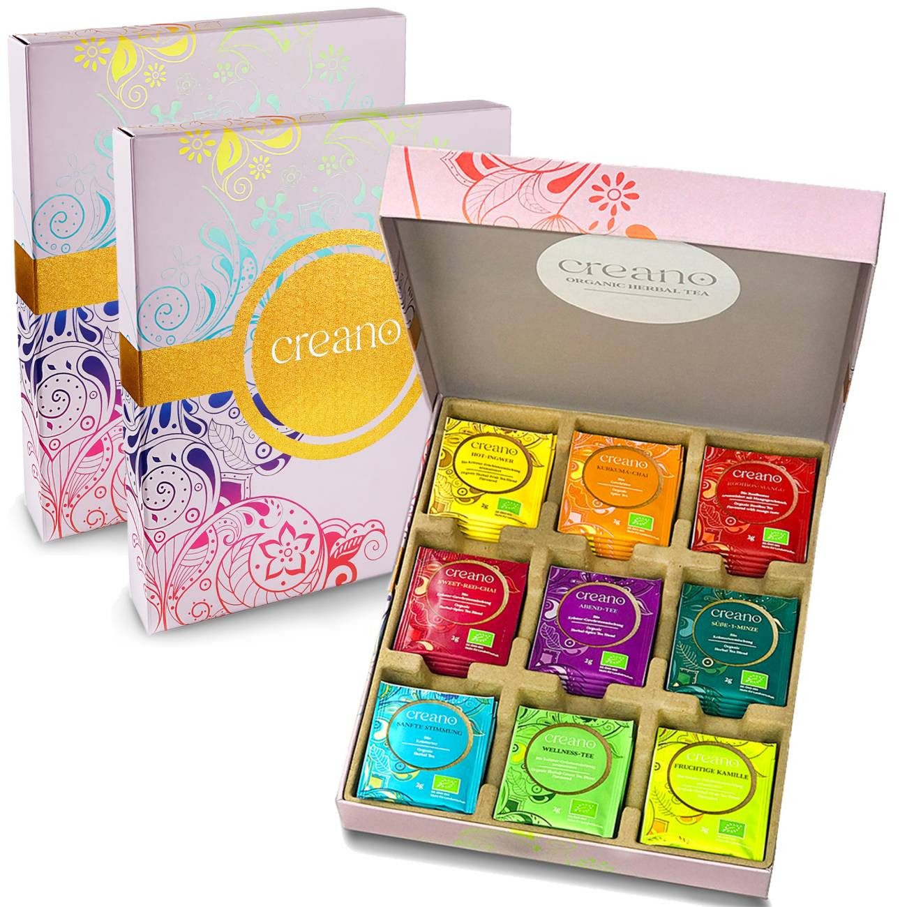 Creano Tee Creano 2er-Set Bio Kräutertee, je 45 Bio-Teebeutel 90g*, 1 x 90 St.