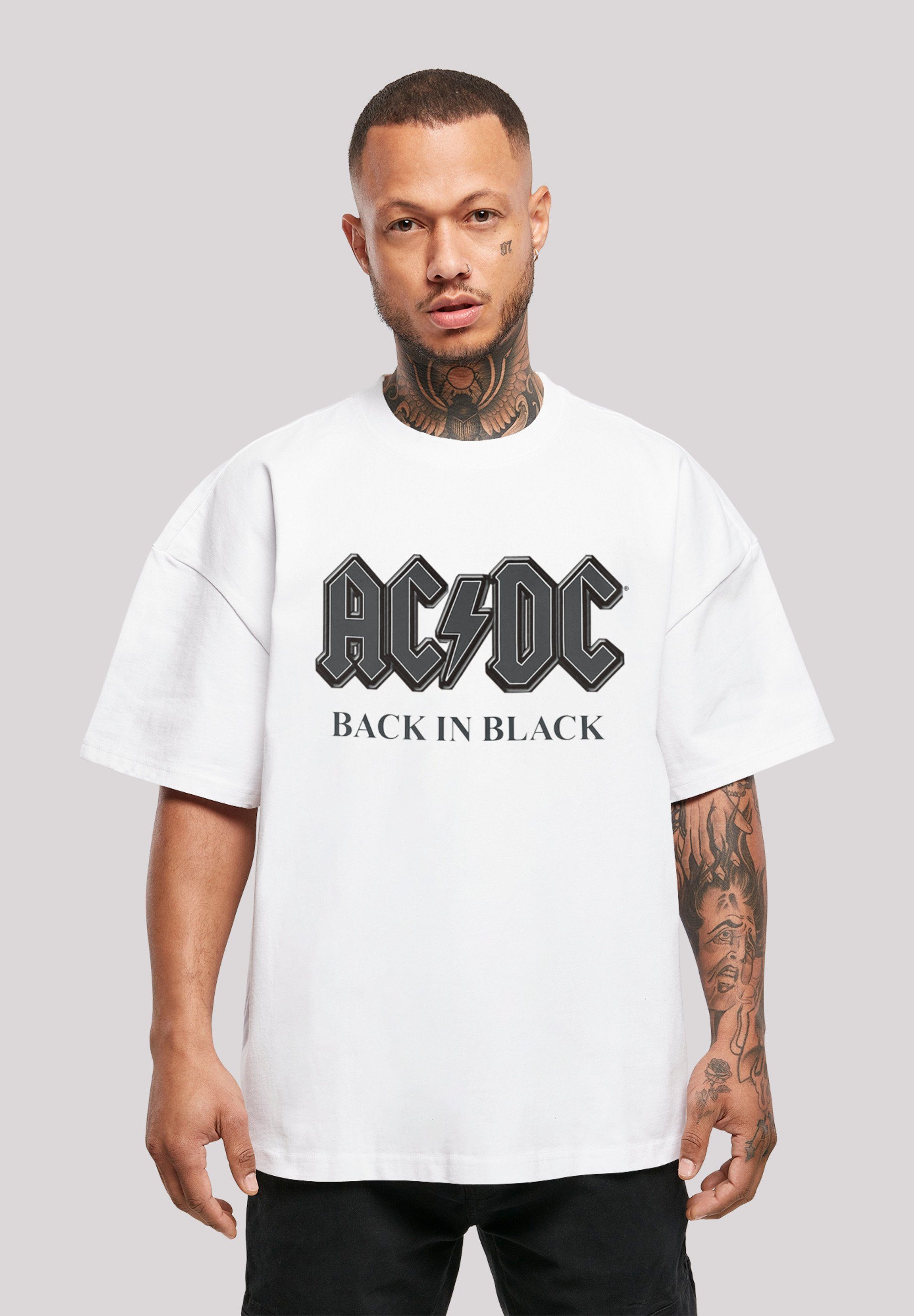 Herren Shirts F4NT4STIC T-Shirt ACDC Back in Black - Rock Music Band Album