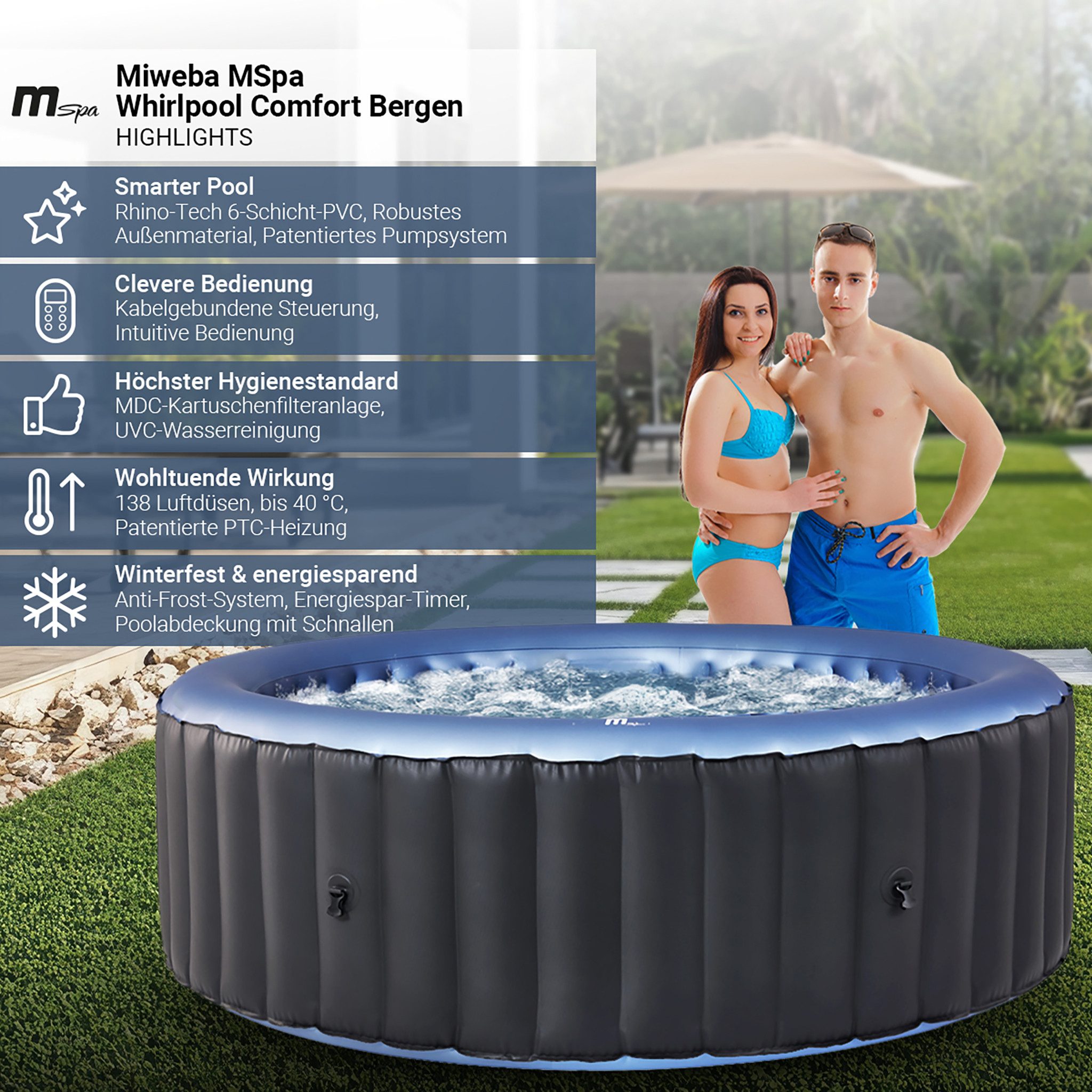 mSpa Whirlpool Comfort Bergen aufblasbar C-BE061 günstig online kaufen