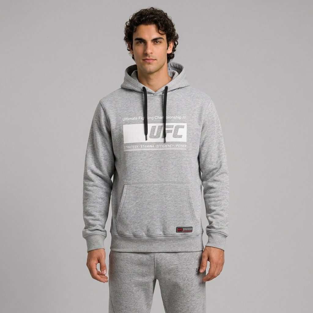 UFC Hoodie UFC Herren Hoodie Grau Melange