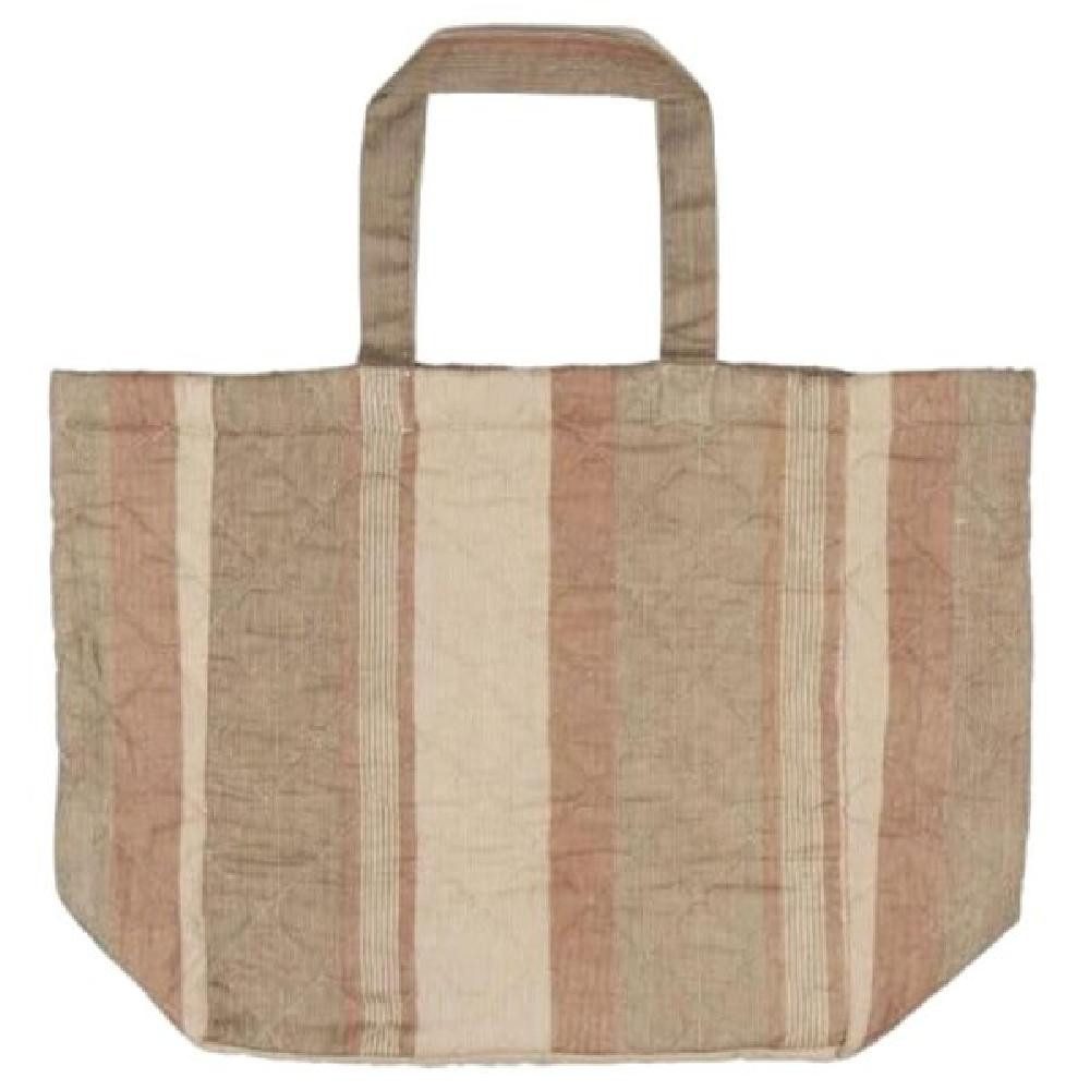 Ib Laursen Einkaufskorb Ib Laursen Сумки для покупок Tasche Wattiert Beige mit Braunem Streifen