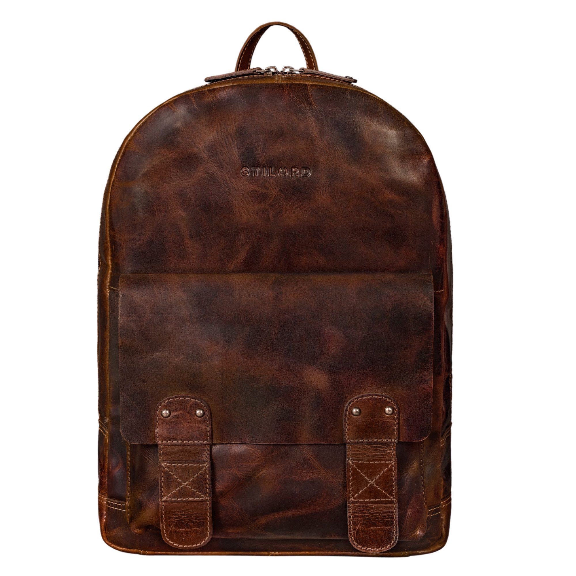 STILORD Notebook-Rucksack "Nalos" Rucksack Leder braun Vintage