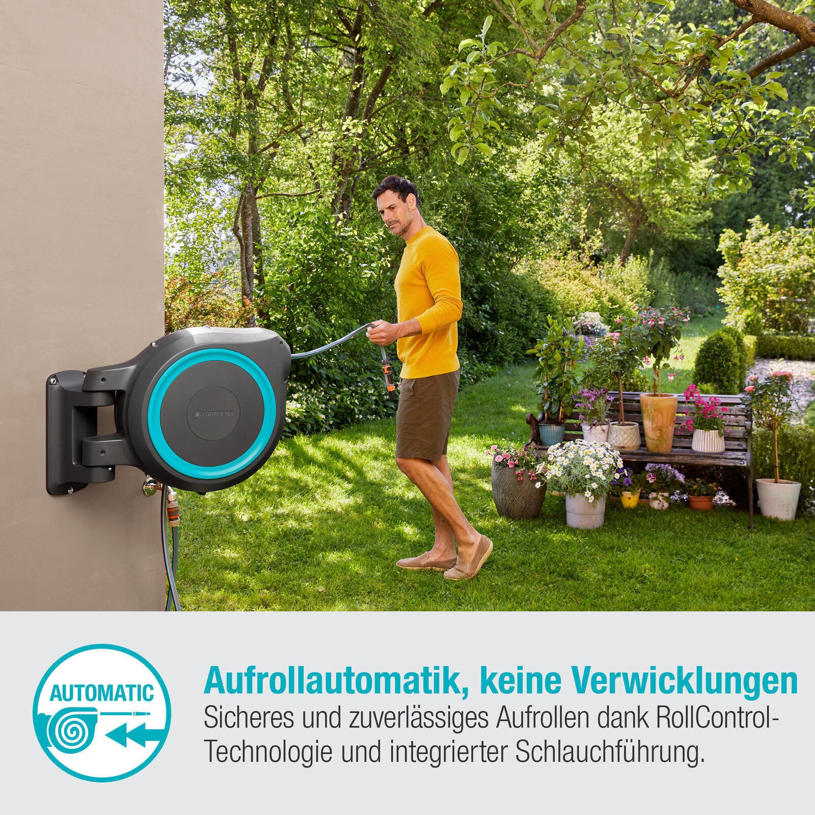 GARDENA Bewässerungssystem Gardena W.RollUp L 30m gr,blau
