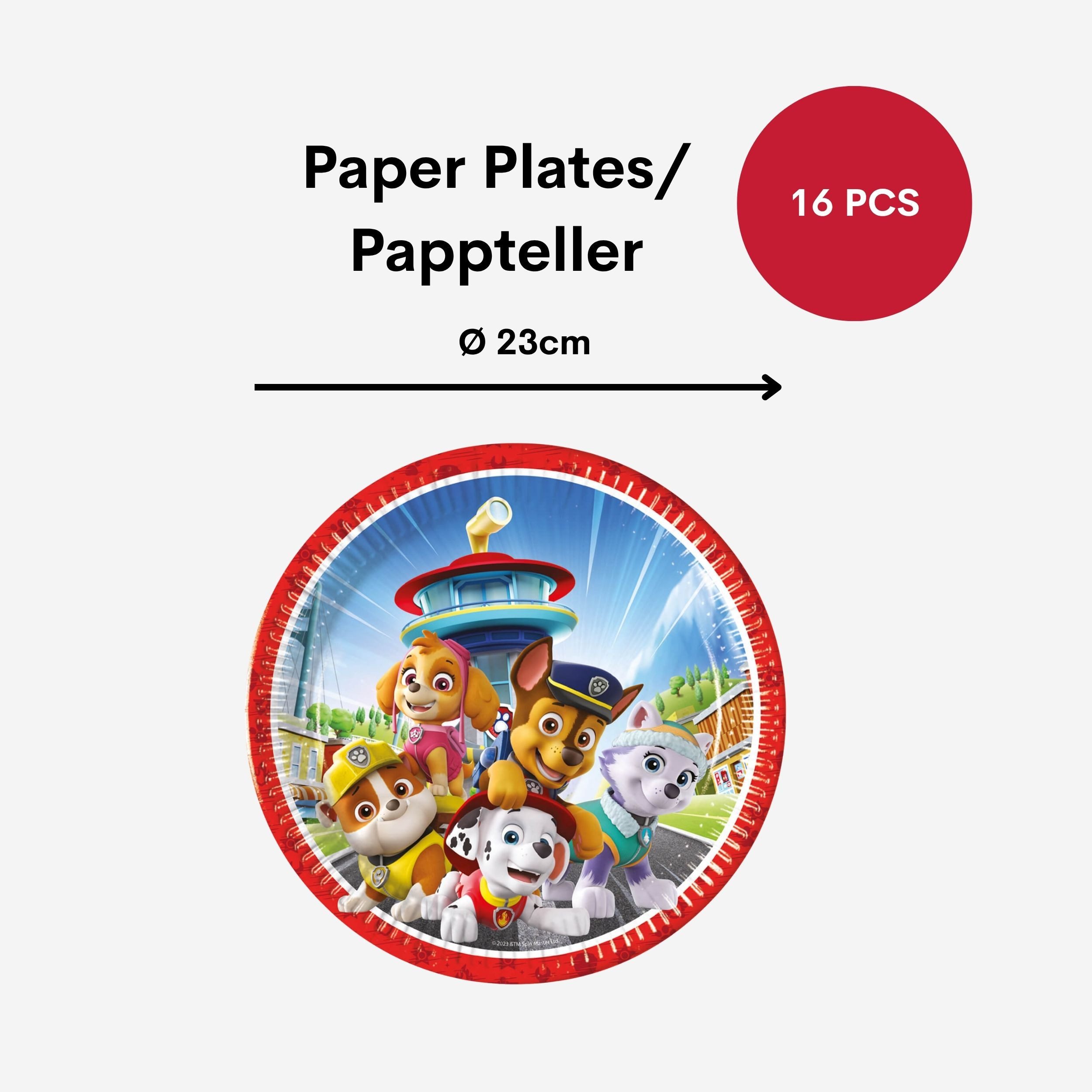 Procos Einweggeschirr-Set Paw Patrol Partygeschirr Set 52-tlg Kindergeburtstag Rescue Heroes, 16 Personen – Bild 4 von 5