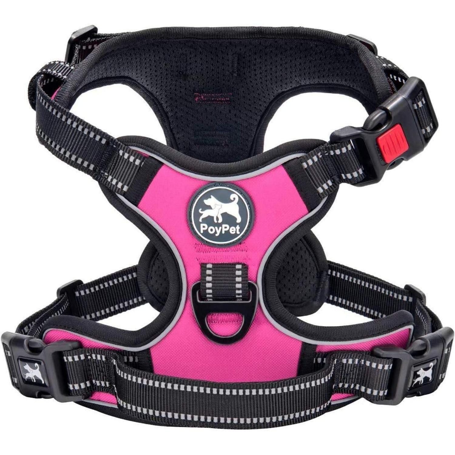 LuxusKollektion Hunde-Erziehungsgeschirr Hundegeschirr NoPull Reflektierend Front Griff Rückseite S Rosa