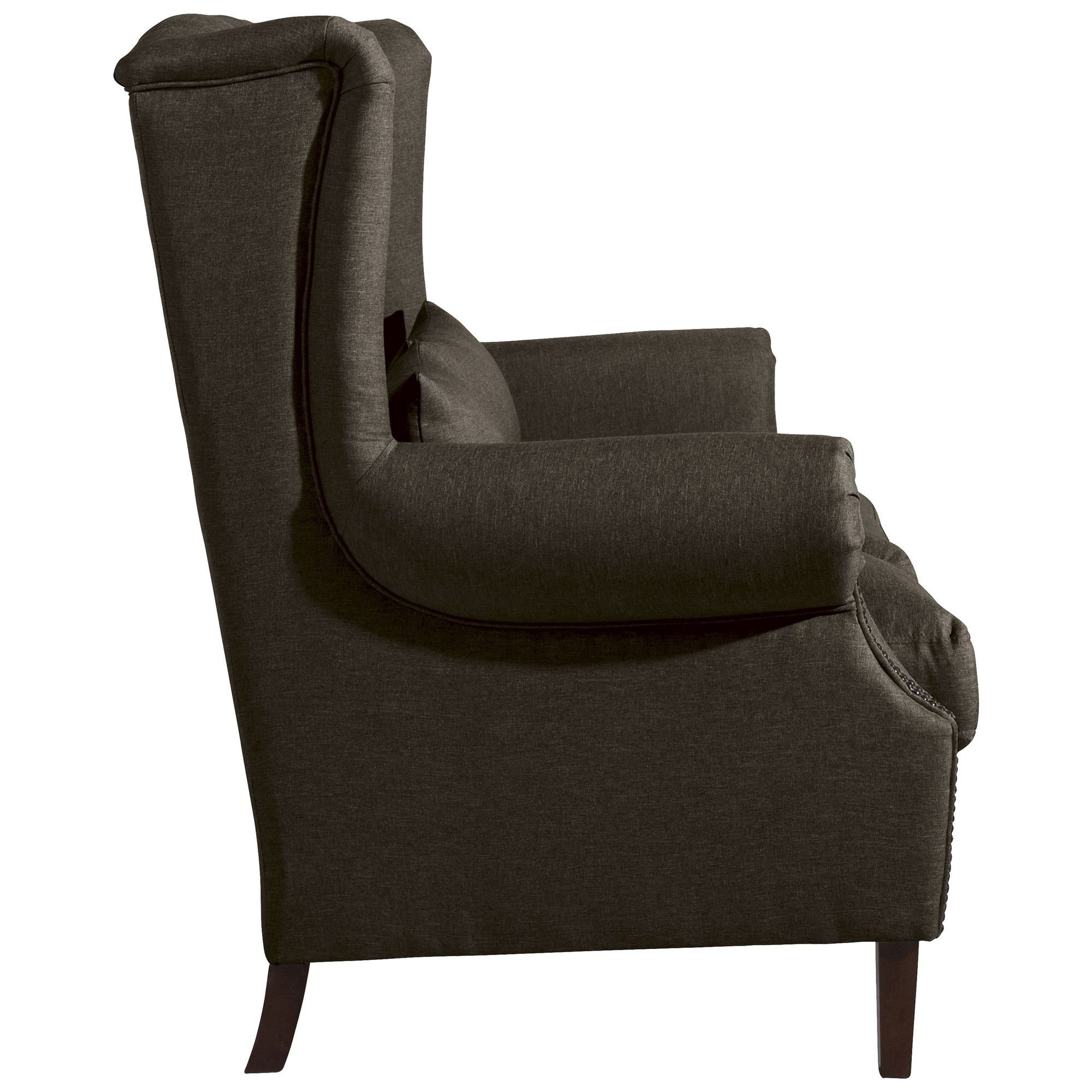 58 Kandy Buche 1 aufm Versand 2-Sitzer verarbeitet,bequemer Sofa Sofa Kostenlosem Sitz Flachgewebe Bezug Sparpreis hochwertig Kessel nussba, Teile, inkl.