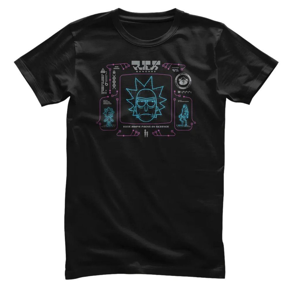 Rick and Morty T-Shirt Rick Sanches - Rise Above Focus ON Science T-Shirt