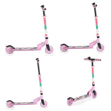 Byox Cityroller Kinderroller Miracle faltbar, LED-PU-Räder ABEC-7 Klingel Höhe einstellbar