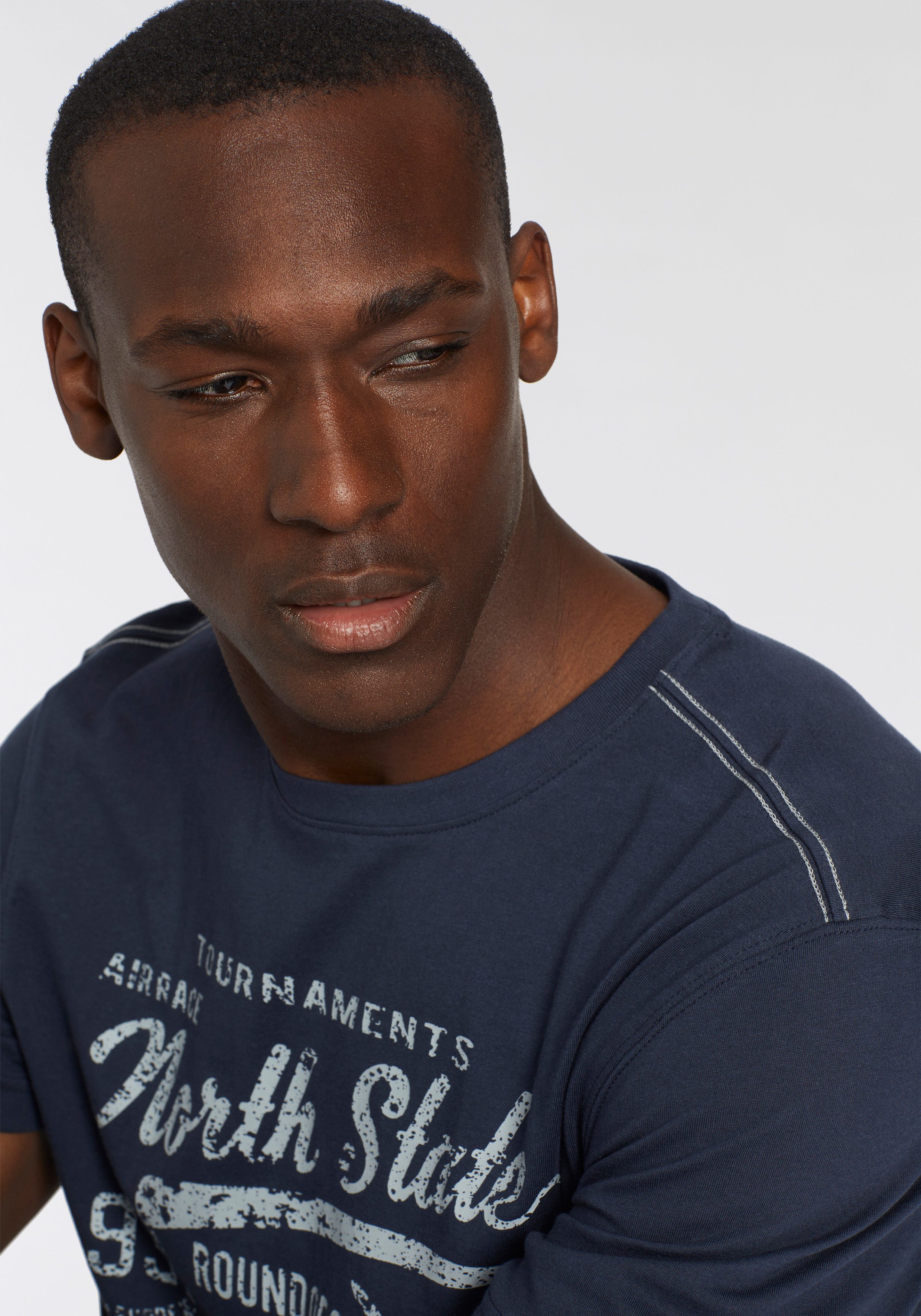 Man's World T-Shirt Kurzarm, bedruckt, Rundhalsausschnitt, aus Single Jersey