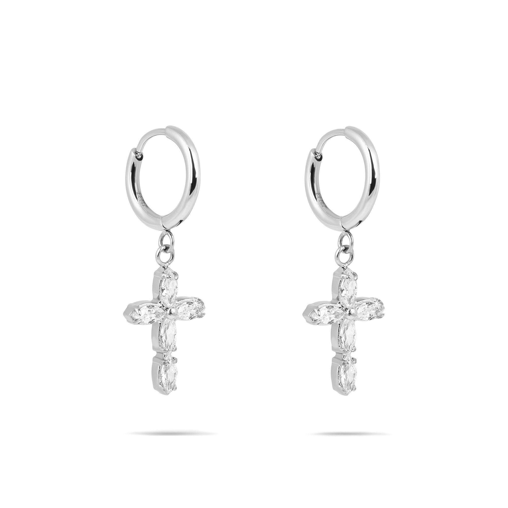 Tamaris Paar Ohrhänger Cross, Kreuz-Design