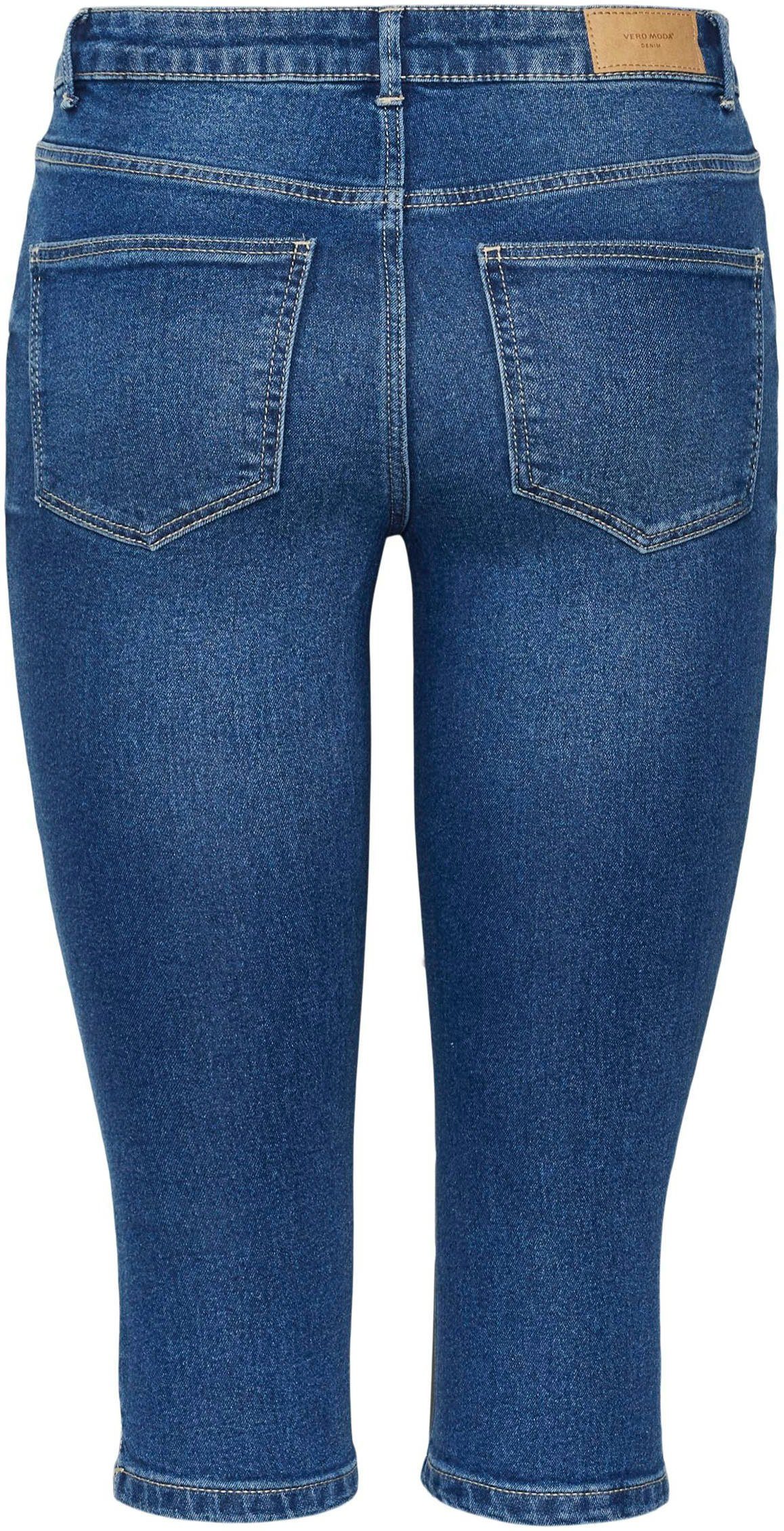 Vero Moda 3/4-Jeans VMJUNE Denim Medium MR MIX KNICKERS NOOS DNM Blue