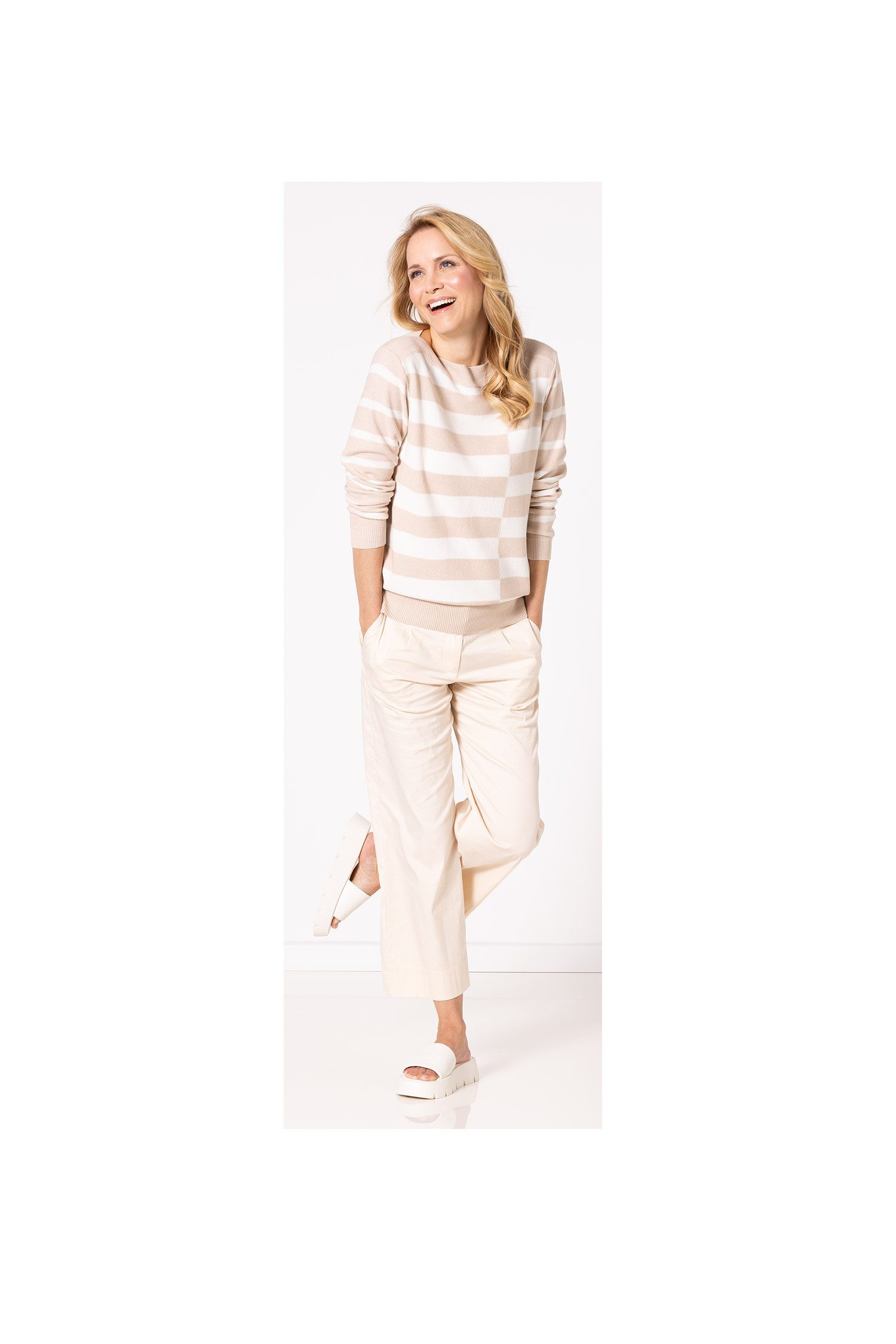 SER Strickpullover Pullover, Feinstrick mit Struktur günstig online kaufen