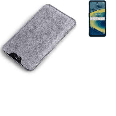 K-S-Trade Handyhülle für Nokia XR20, Filz Handyhülle Schutzhülle Filztasche Filz Tasche Case Sleeve