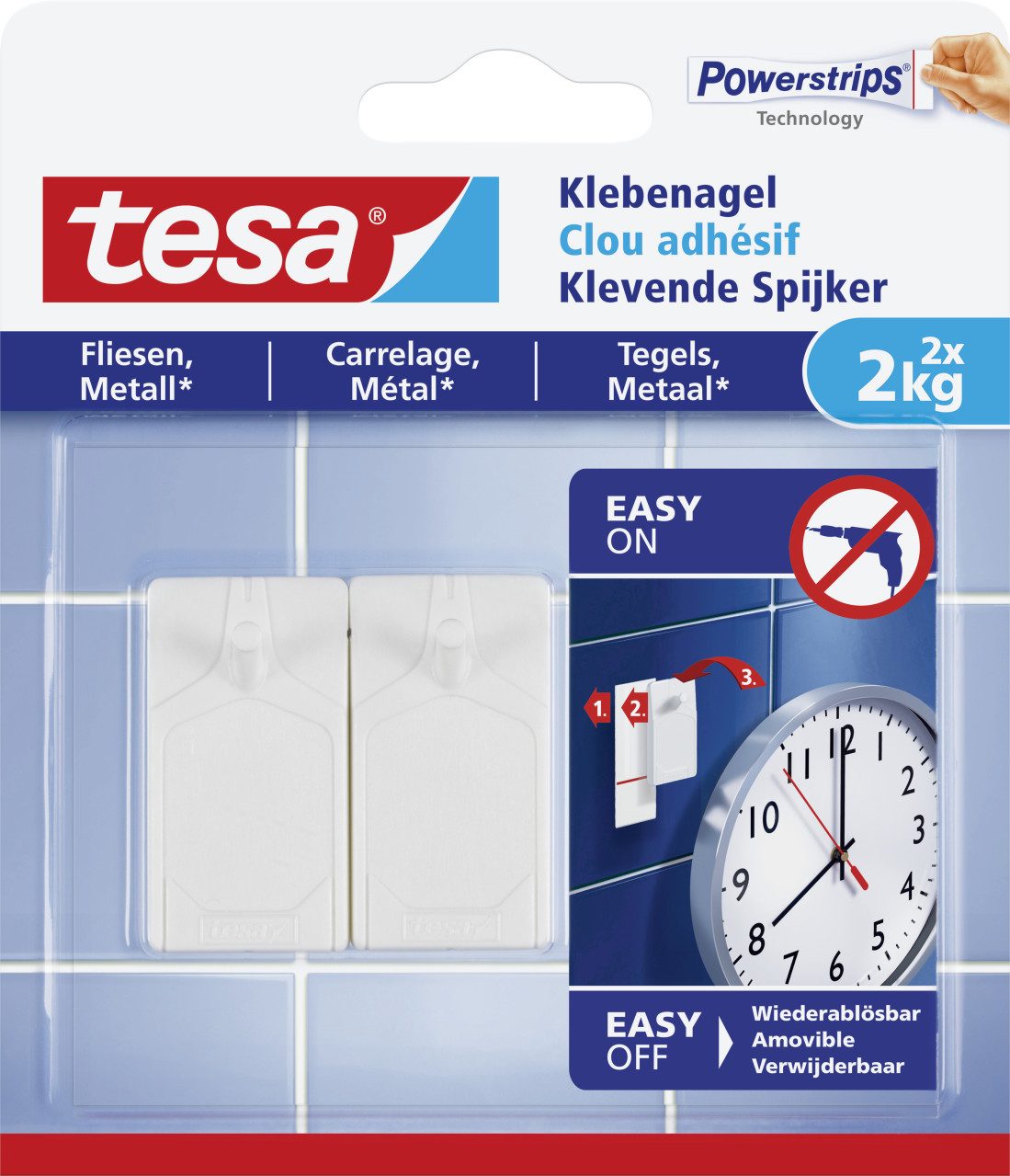tesa Klebepad tesa Klebenagel Traglast 2 kg, 2 Stück