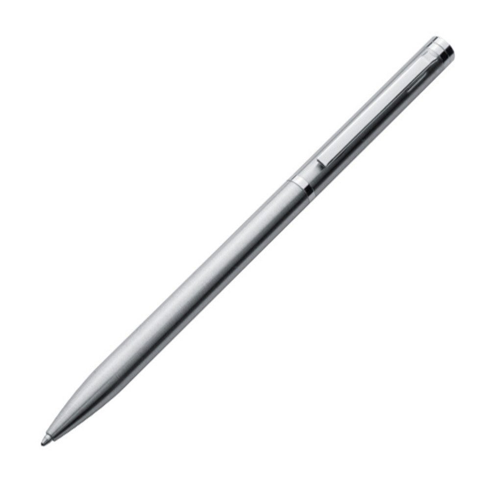 Kugelschreiber 10 Elegante Drehkugelschreiber aus Metall / Farbe: grau/silbergrau