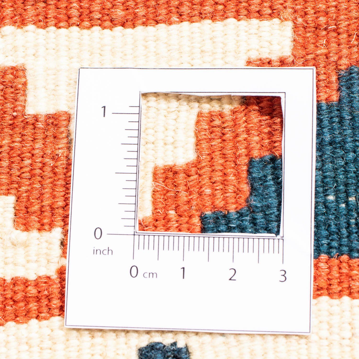 Wollteppich Kelim - Oriental quadratisch 6 102 morgenland, quadratisch, x 104 Wohnzimmer, mm, dunkelrot, - Höhe: Einzelstück cm 