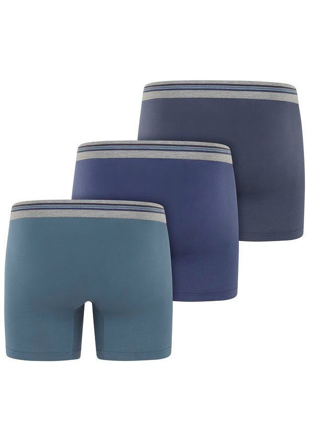 Jockey Trunk Cotton Stretch (3er Pack) Mittlere Bundhöhe, längeres Bein, Logobund