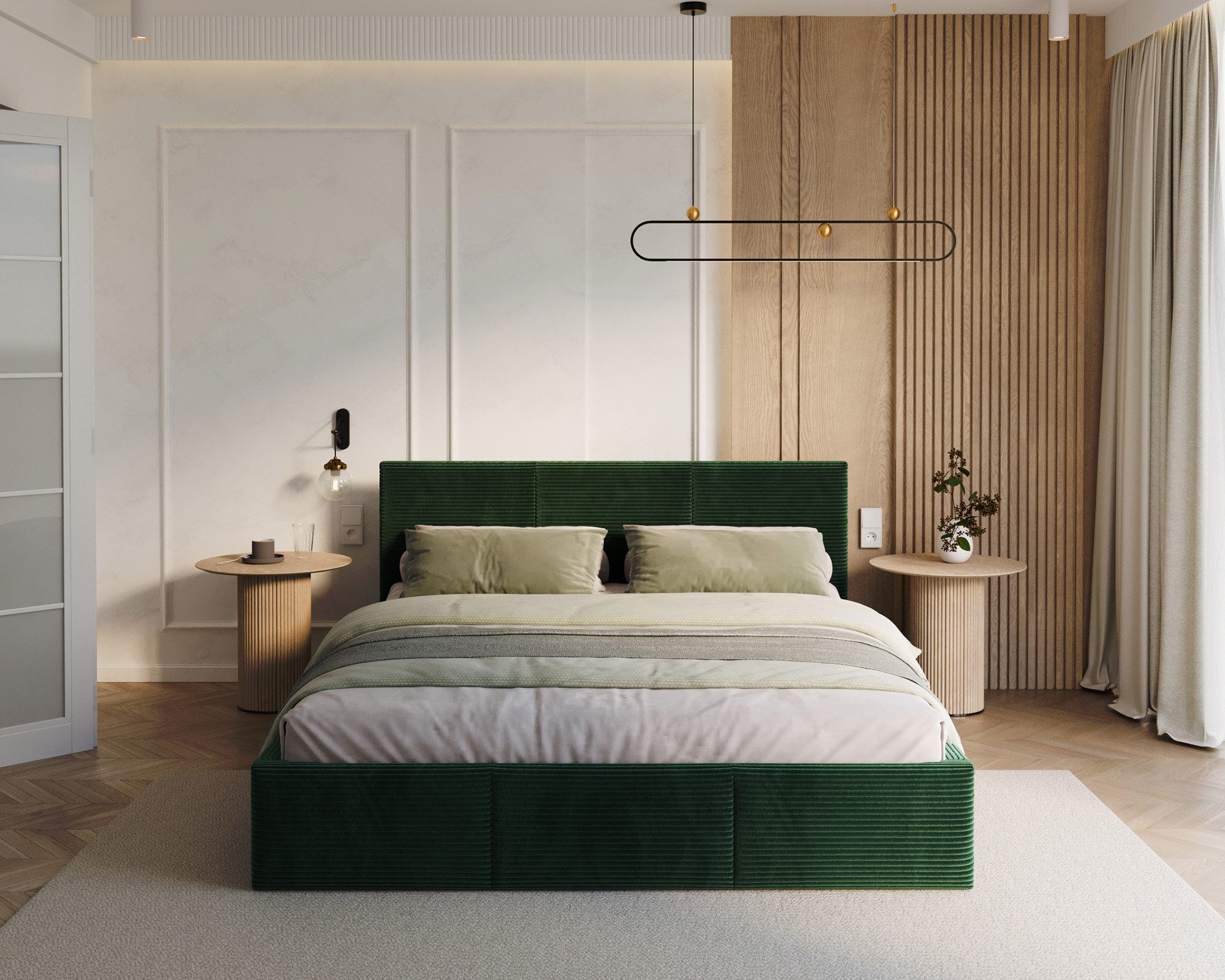 thematys Polsterbett mit Bettkasten & Lattenrost – Stauraumbett Cord 120x200–180x200 (Optional mit 28 cm H3/H4 Taschenfederkern oder 23 cm Taschenfederkern-Matratze H2)