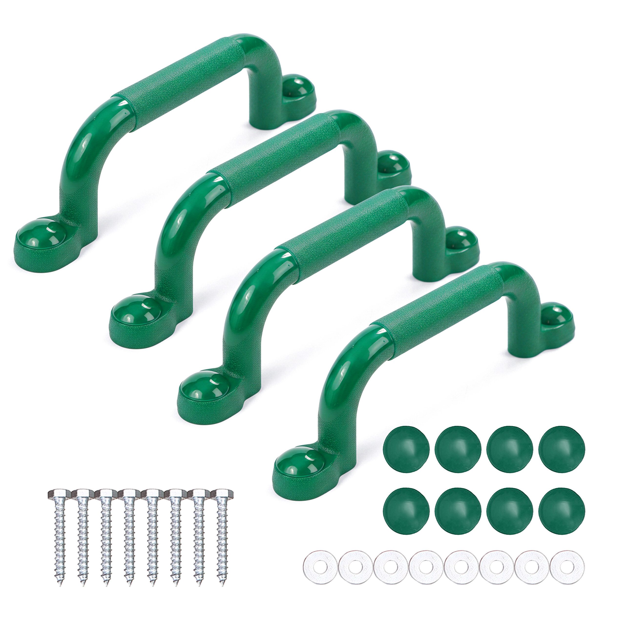 relaxdays Klettergriff Klettergerüst-Griffe im Set (4-St), grün, 4er Pack